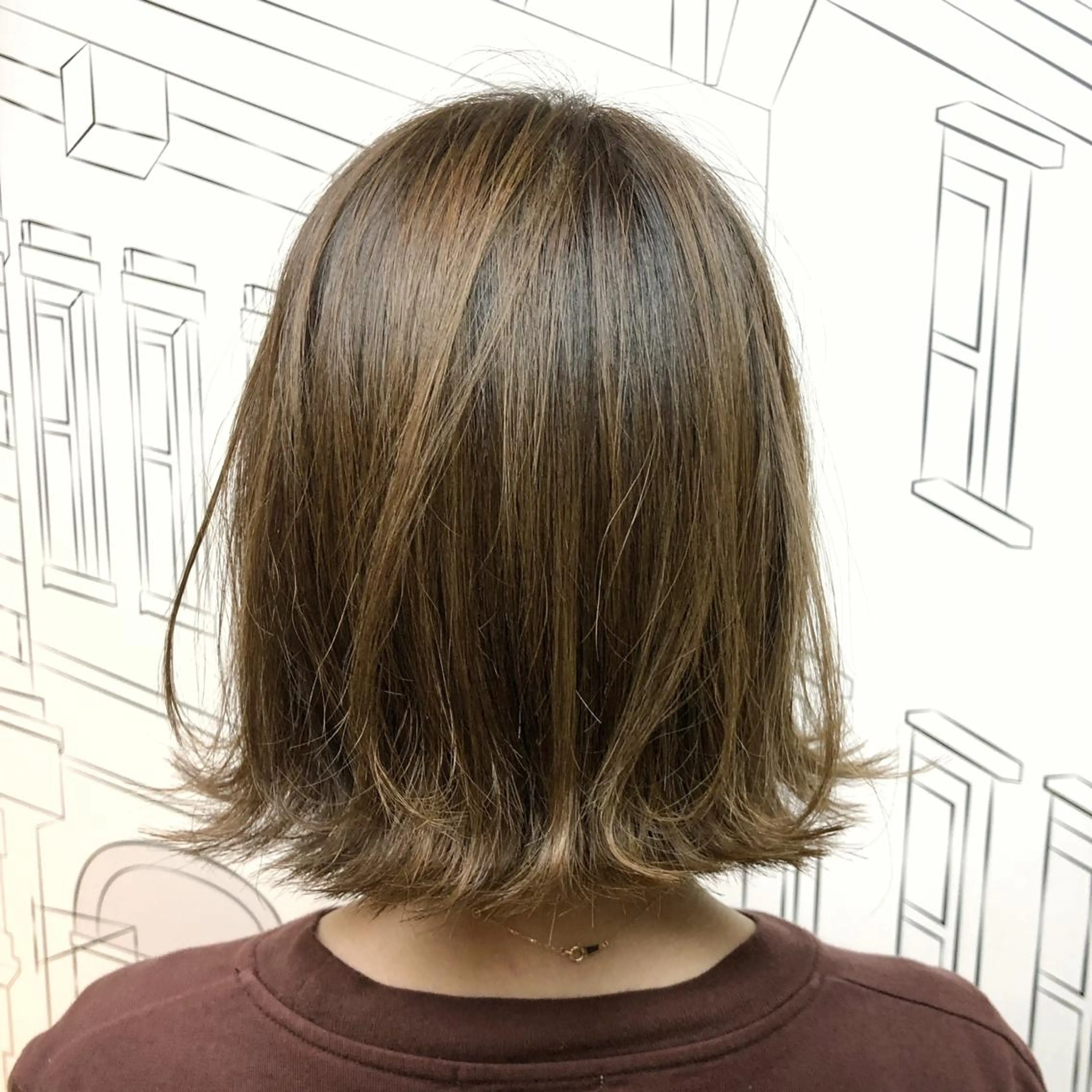 ミディアム カラー 切りっぱなしボブ ボブ レイヤー⭐️カラー ⭐️平川雅史のヘアスタイル