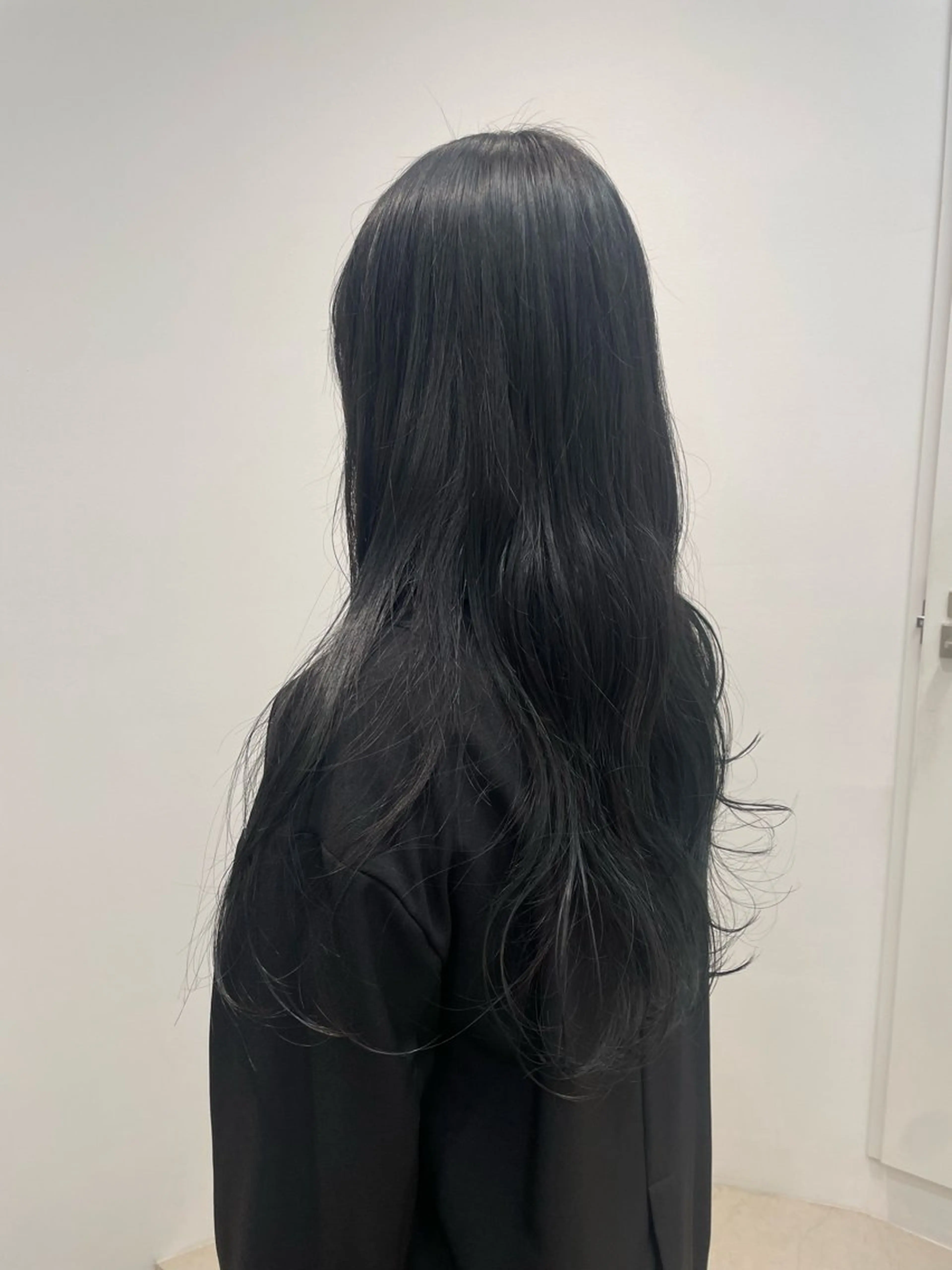ロング カラー 黒髪 透明感カラー カット ヘアカラー H I ＮＡのヘアスタイル
