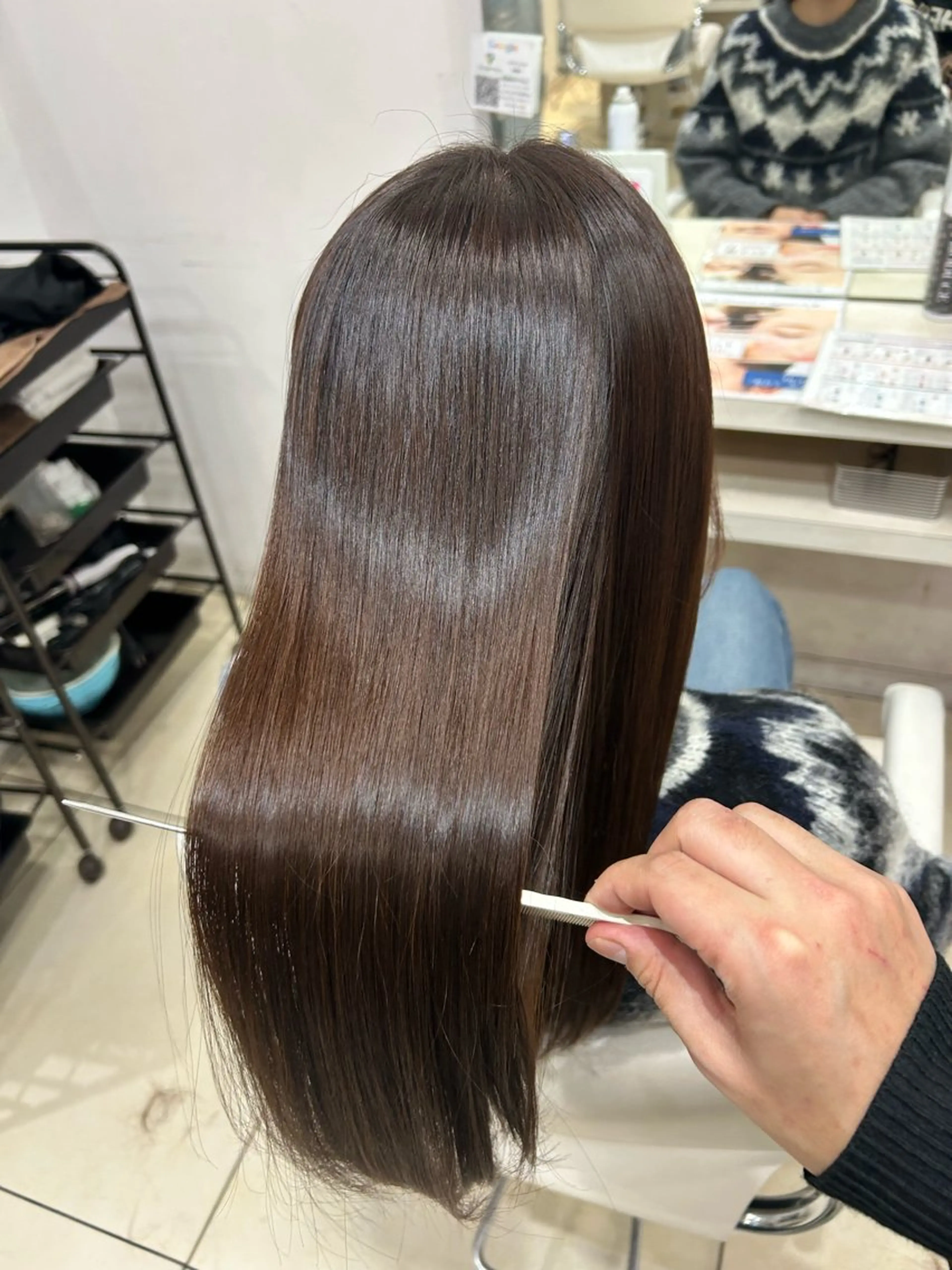 ロング カット ヘアカラー トリートメント 【髪質改善カラー】 瀧田嵐士🇰🇷のヘアスタイル