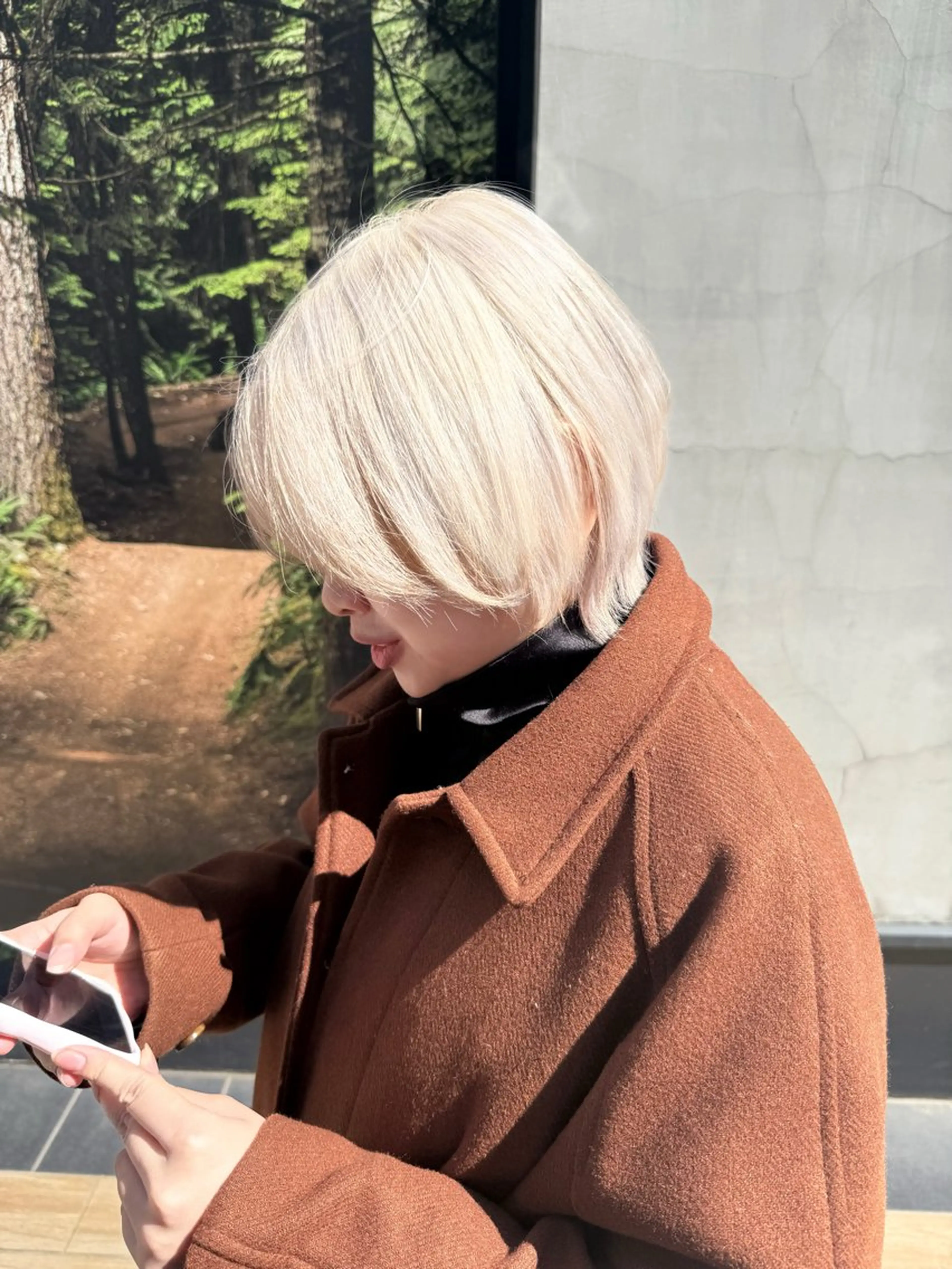 ショート カラー ブリーチ ブロンド ホワイトブロンド カット ヘアカラー トリートメント 🦋透明感カラー /ケアブリーチ🦋のヘアスタイル