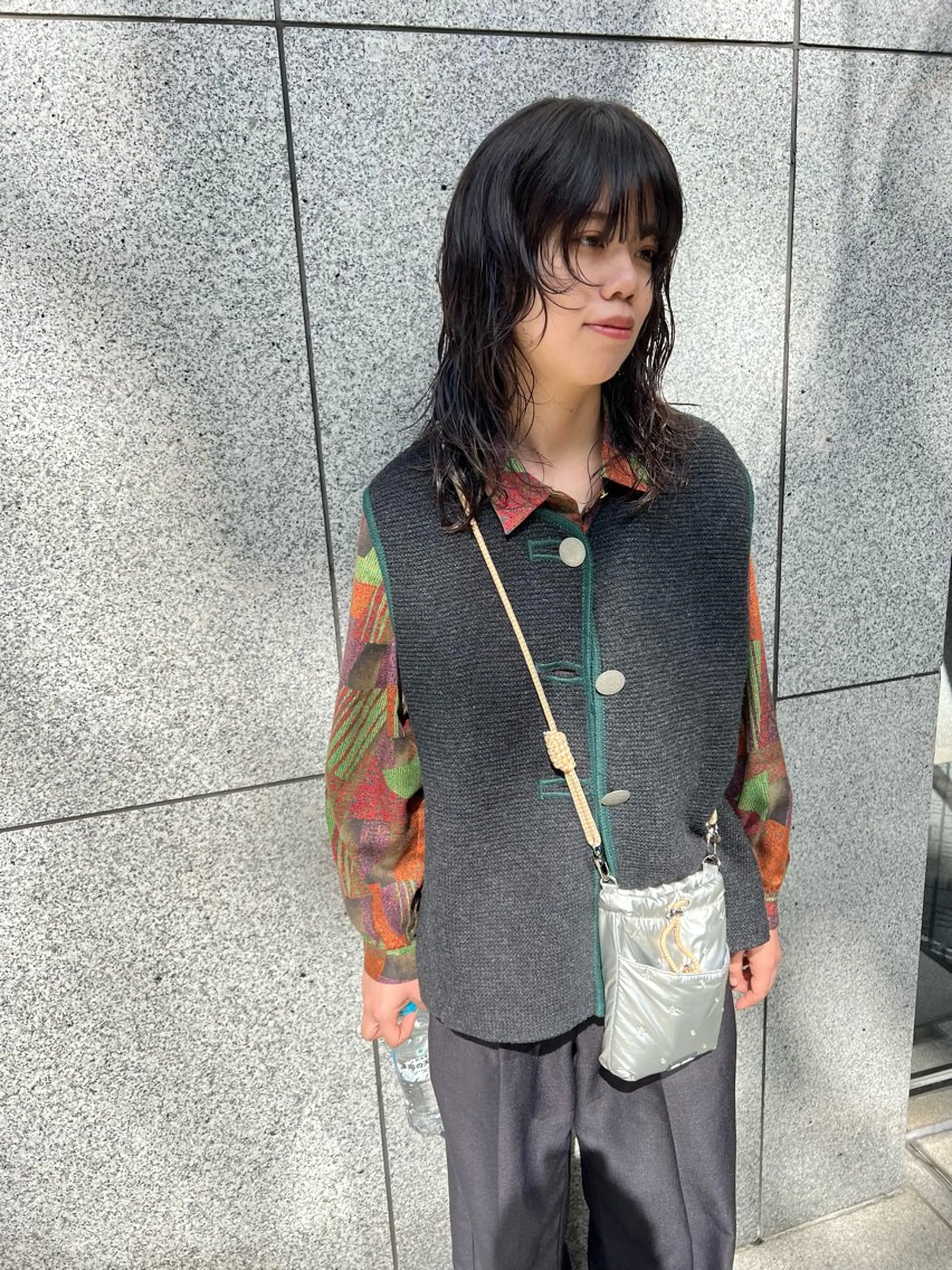 セミロング パーマ セミロングパーマ 顔まわりレイヤー レイヤーカット カット パーマ 千葉 郁也のヘアスタイル