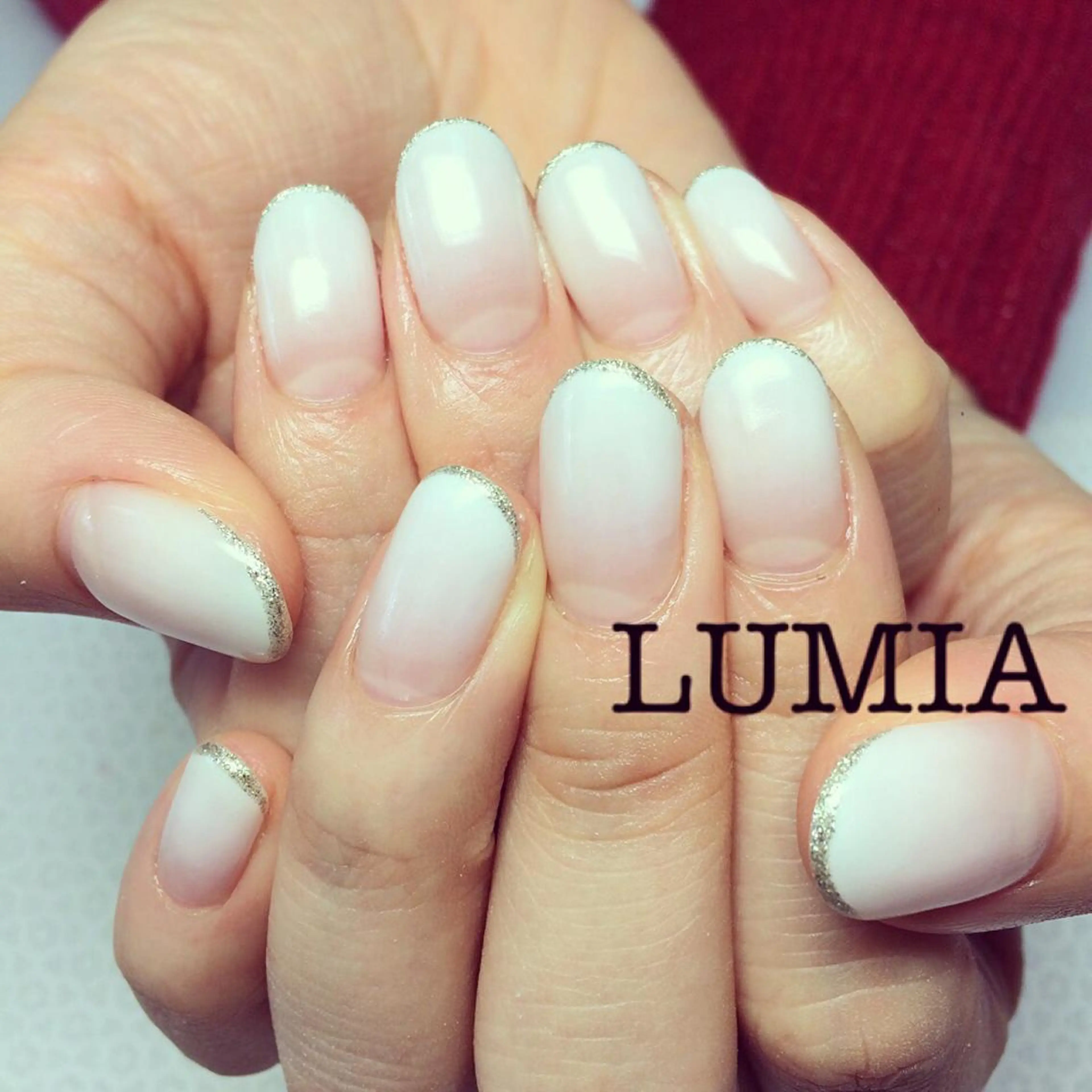 ネイル ラメ(グリッター) シンプルネイル Emu Nailのネイルデザイン