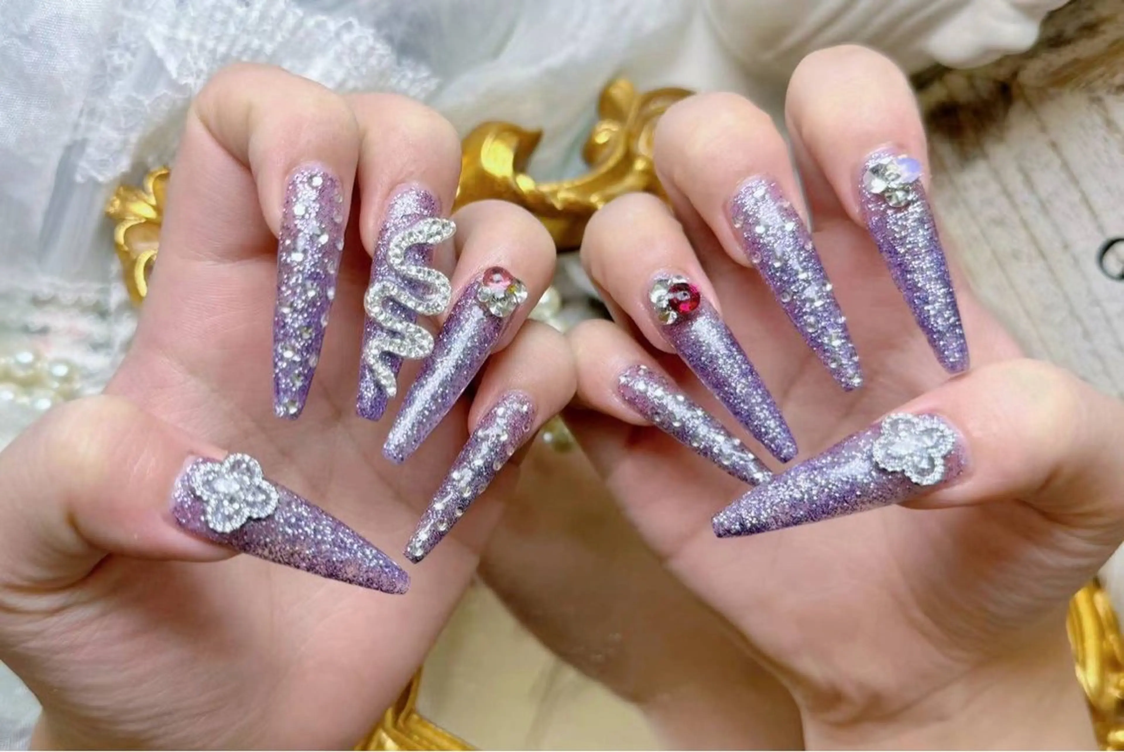 ネイル アートネイル フラワーネイル フットネイル ジェルネイル キラキラネイル Babarla Nailのネイルデザイン