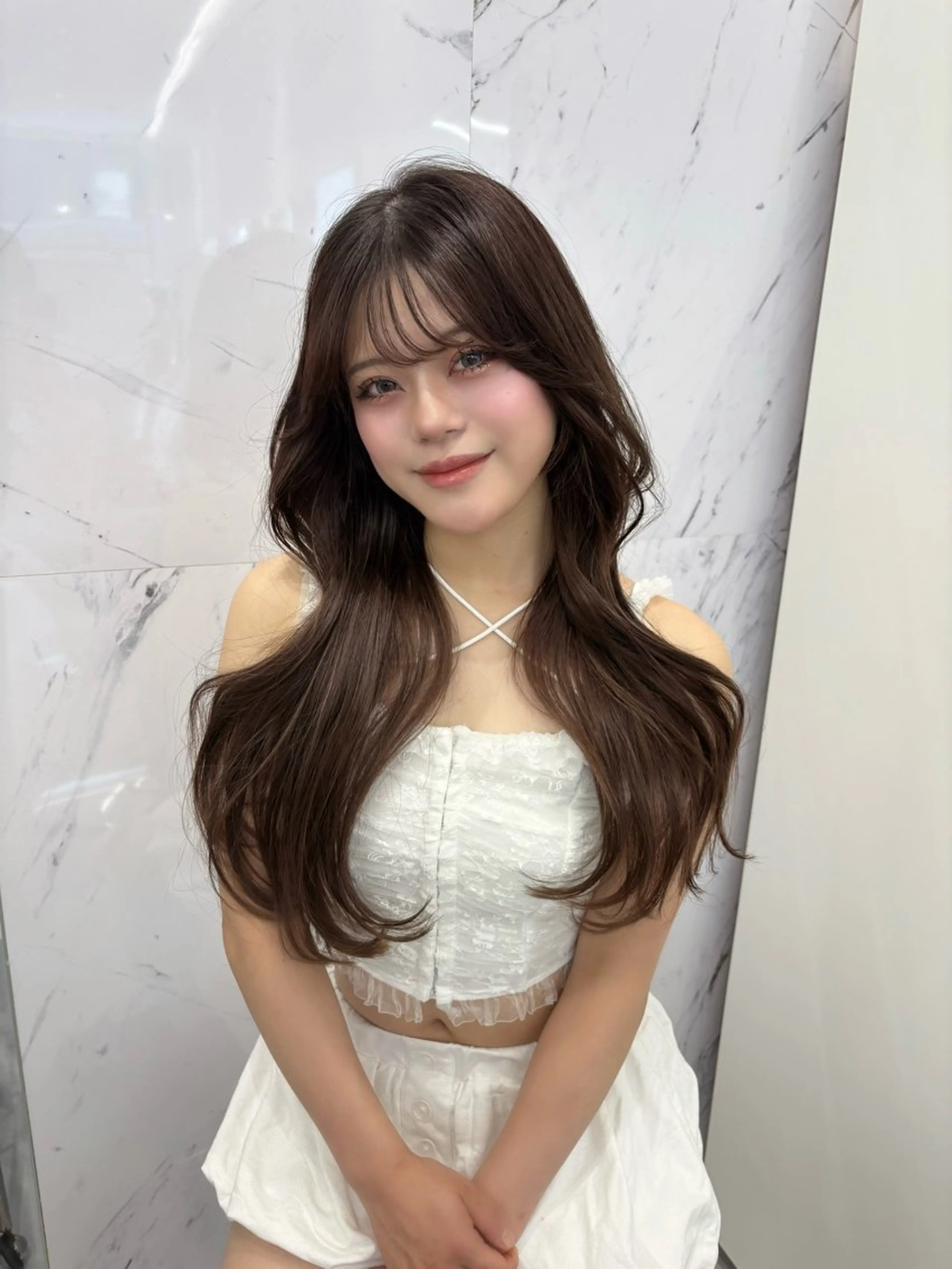 ロング カラー カット ヘアカラー ParveMix 🐾鳥取彩花のヘアスタイル