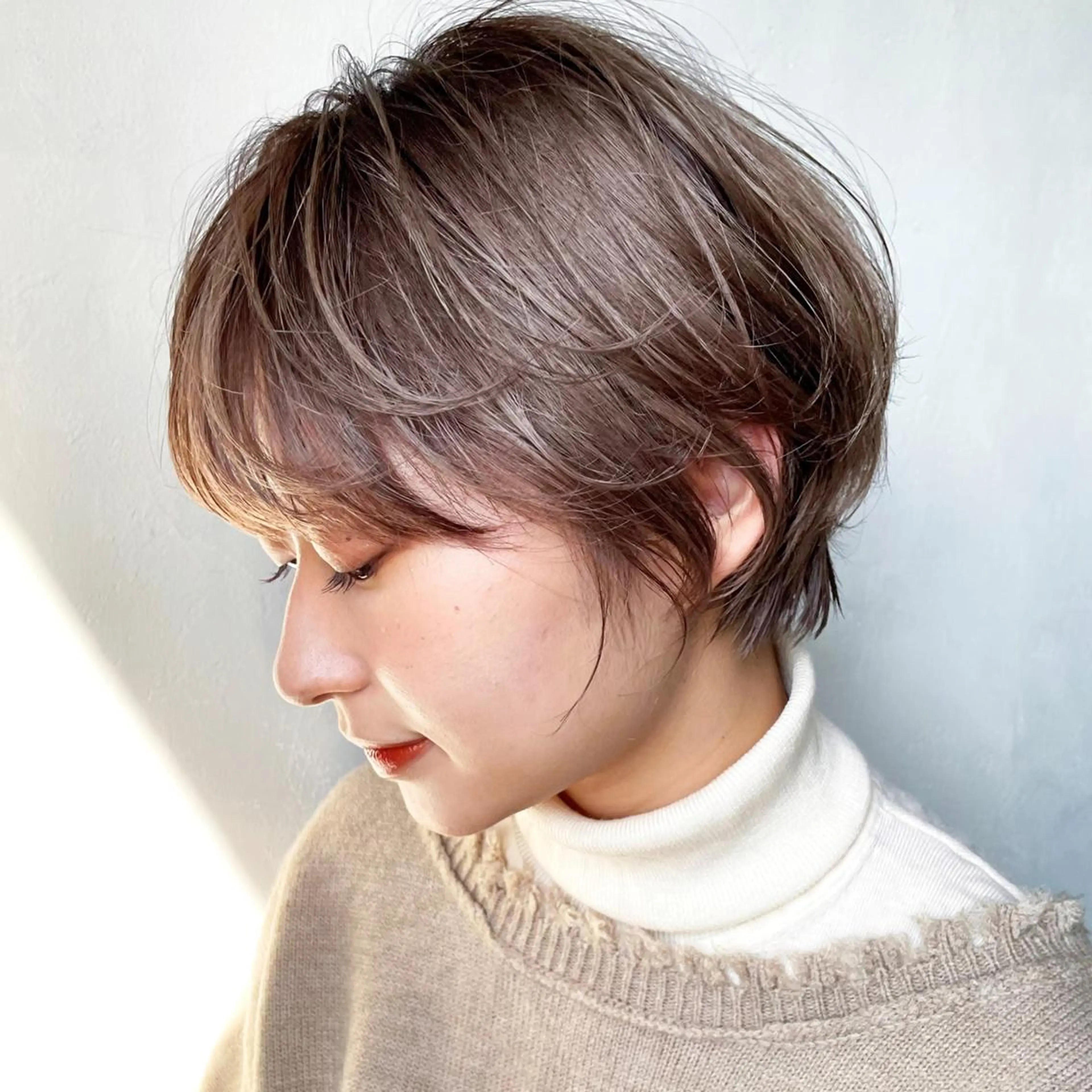 ショート カラー パーマ ヘアアレンジ ショートボブ ブラウンカラー ボブ ショートヘア カット トリートメント ITbyALBUM 八王子店のヘアスタイル