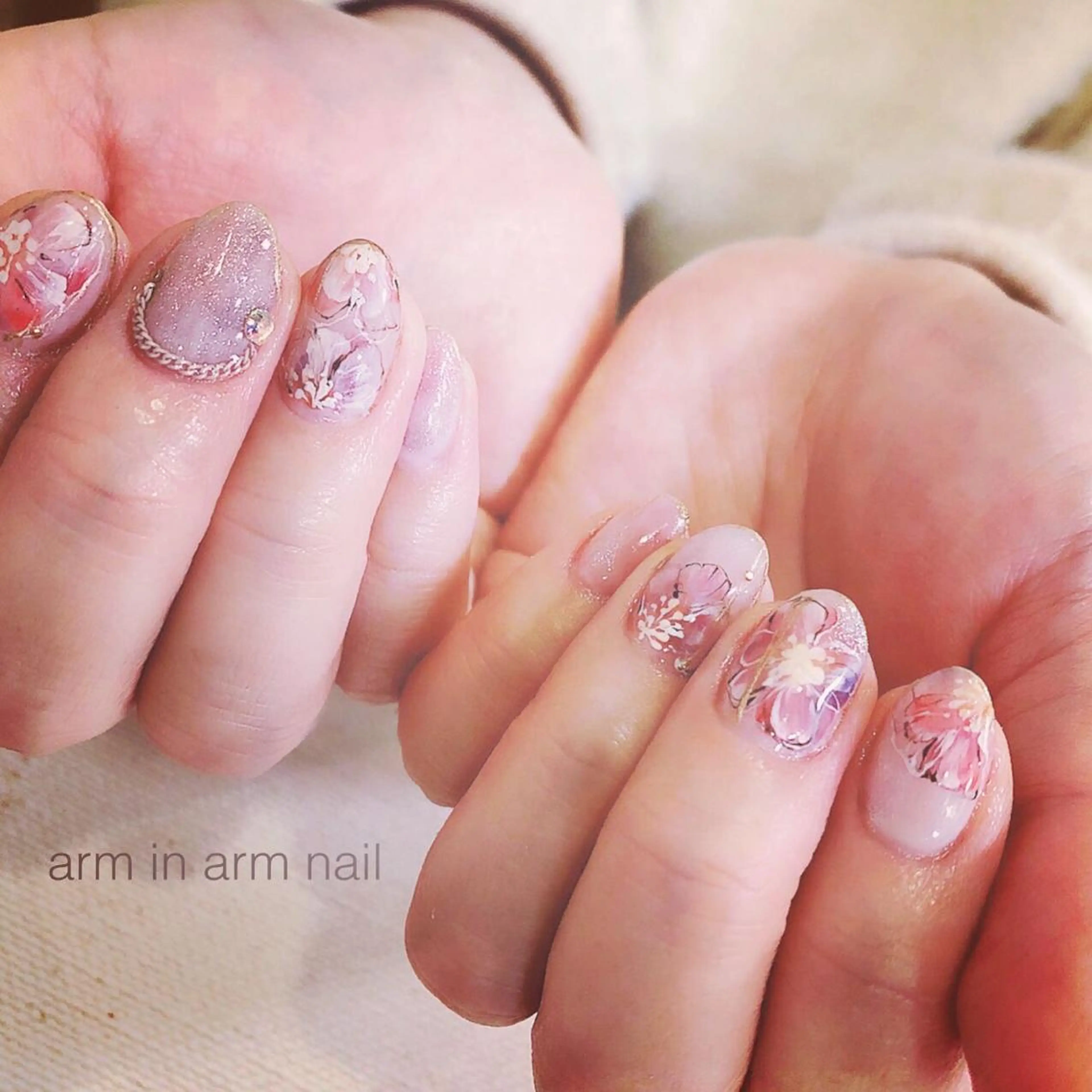 ネイル arm in arm ︎✿Yamamotoのマツエク・マツパデザイン