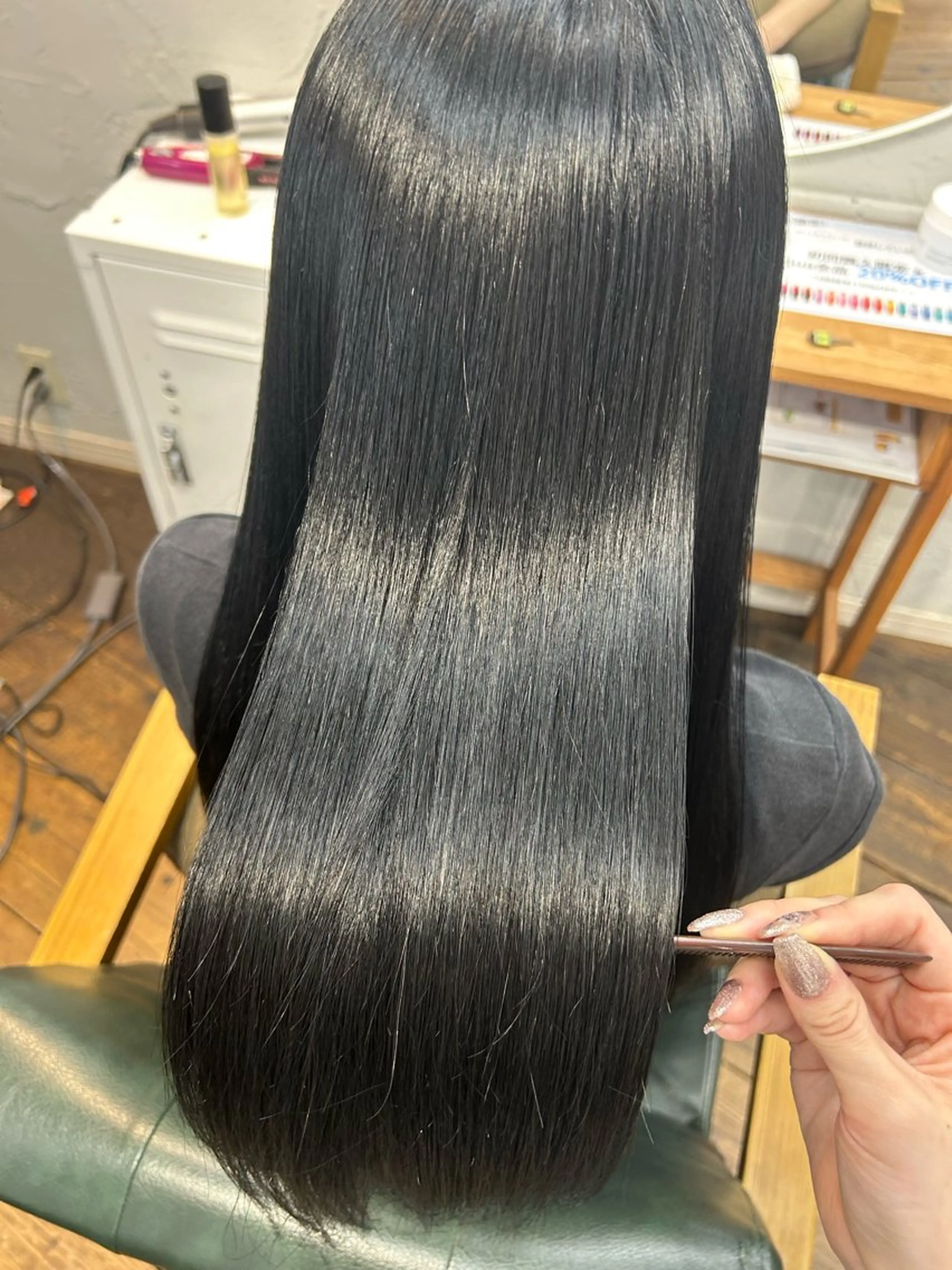 ロング 髪質改善 縮毛矯正 トリートメント カット ヘアカラー 縮毛矯正 トリートメント 透明感ヘアカラー chiharuのヘアスタイル