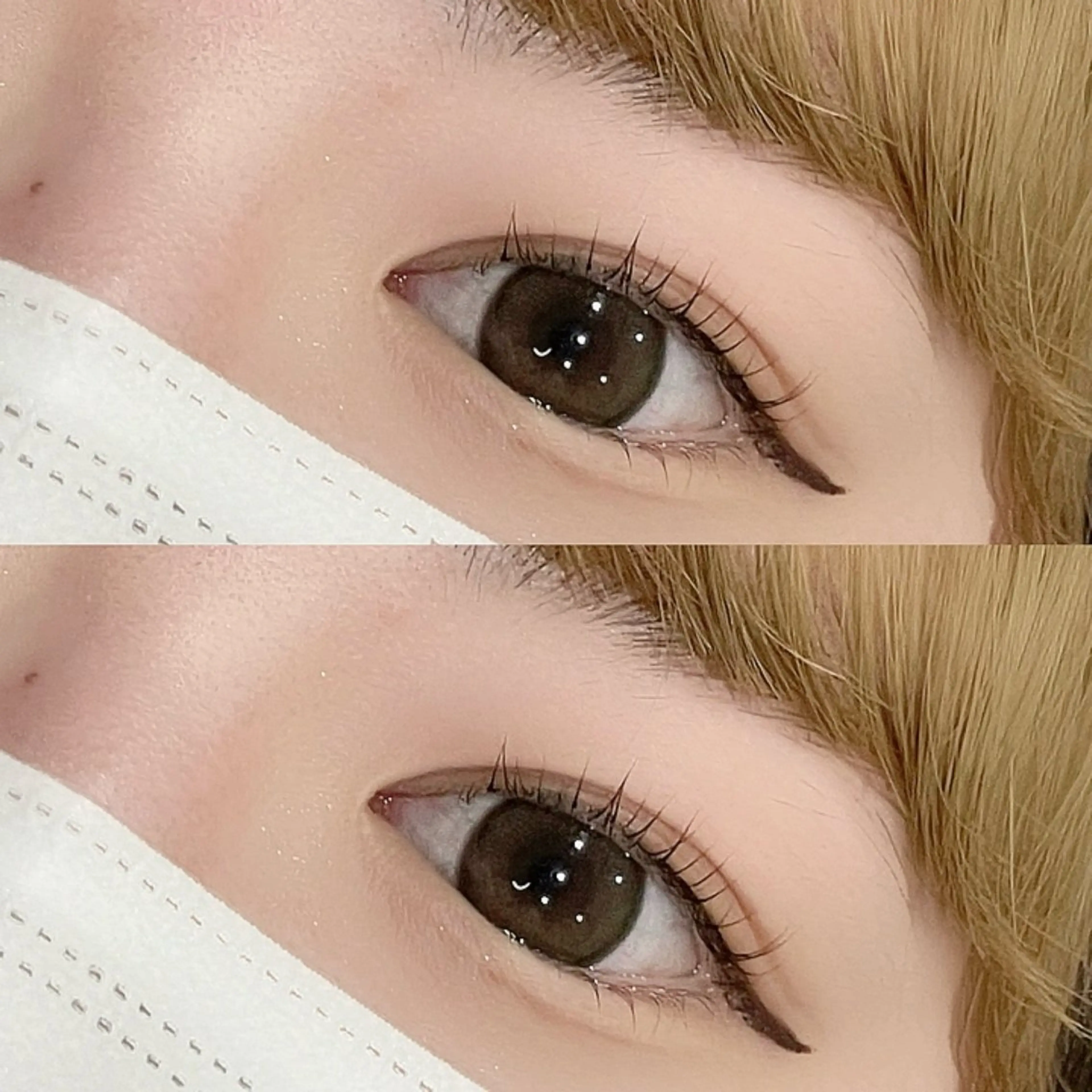 マツエク・マツパ 束感まつ毛 韓国風マツエク パリジェンヌラッシュリフト 下まつげエクステ 一重×まつ毛パーマ マツパ rei /meme まつパ アイブロウのマツエク・マツパデザイン