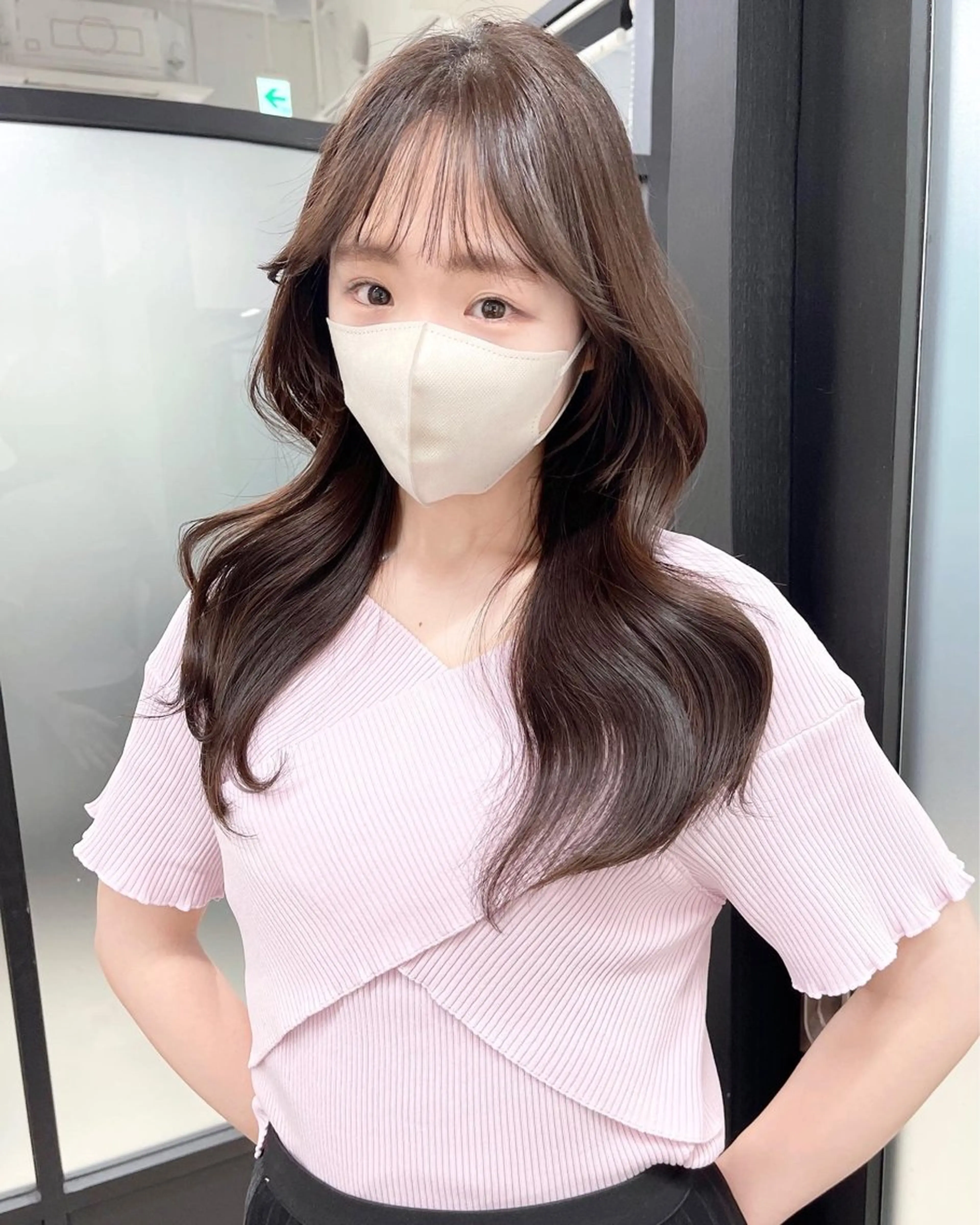 ロング 韓国風ヘア レイヤーカット カット ヘアカラー トリートメント 韓国レイヤーカット 髪質改善▫️水野有真のヘアスタイル