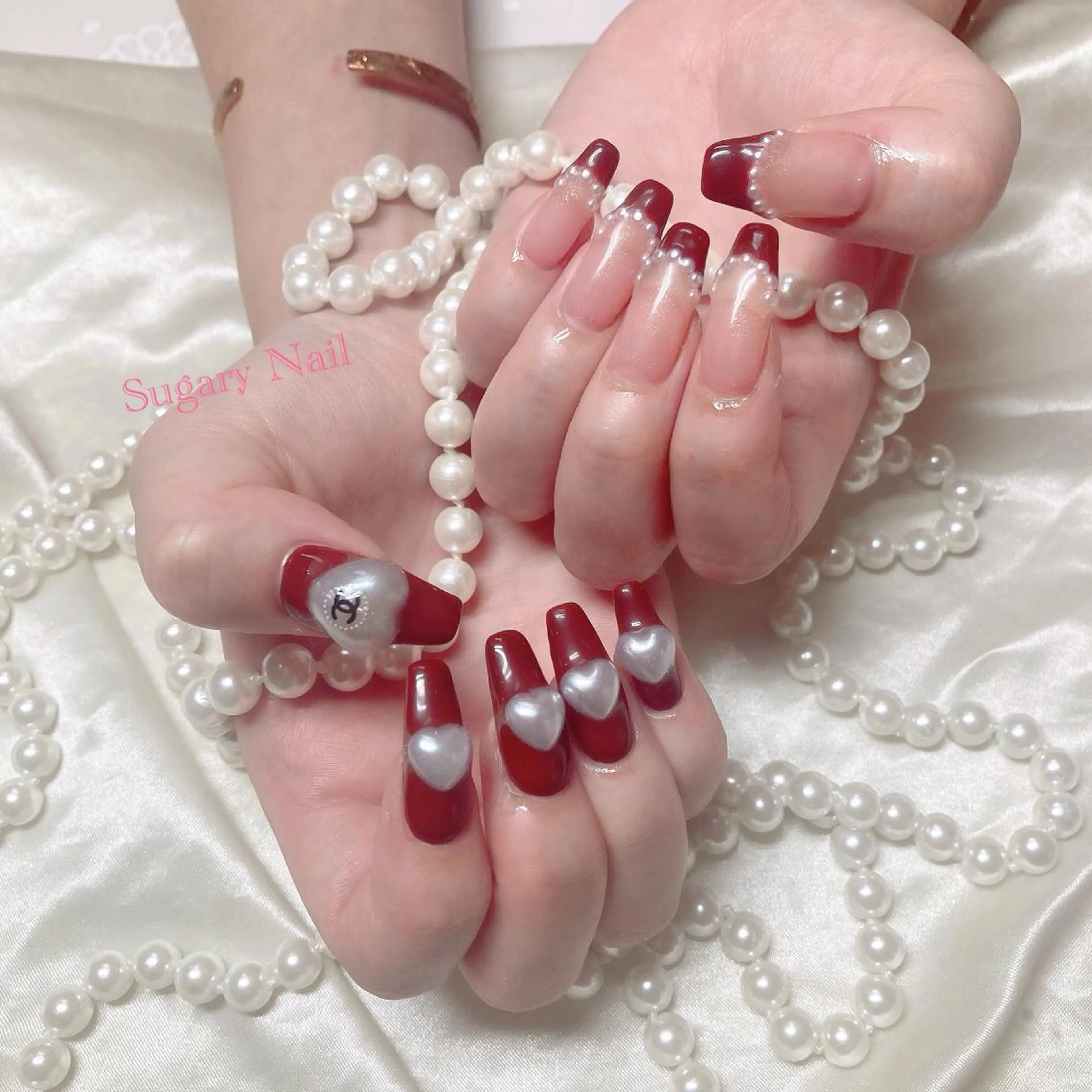 ネイル フレンチネイル ハンドネイル フットネイル SugaryNail Rinaのネイルデザイン