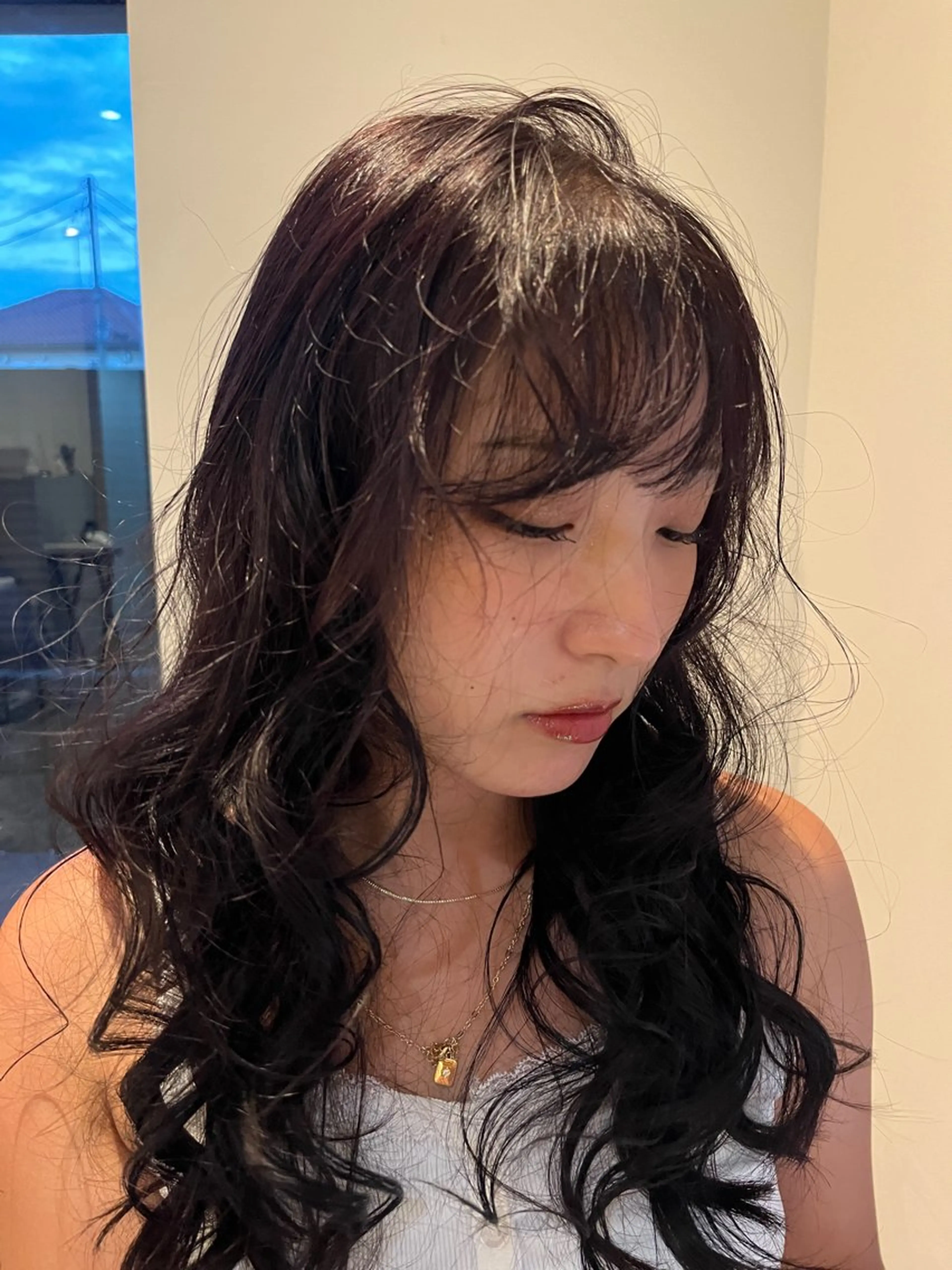 ロング カラー ブラウンカラー カット ヘアカラー YUI／レイヤー カット/透明感カラーのヘアスタイル