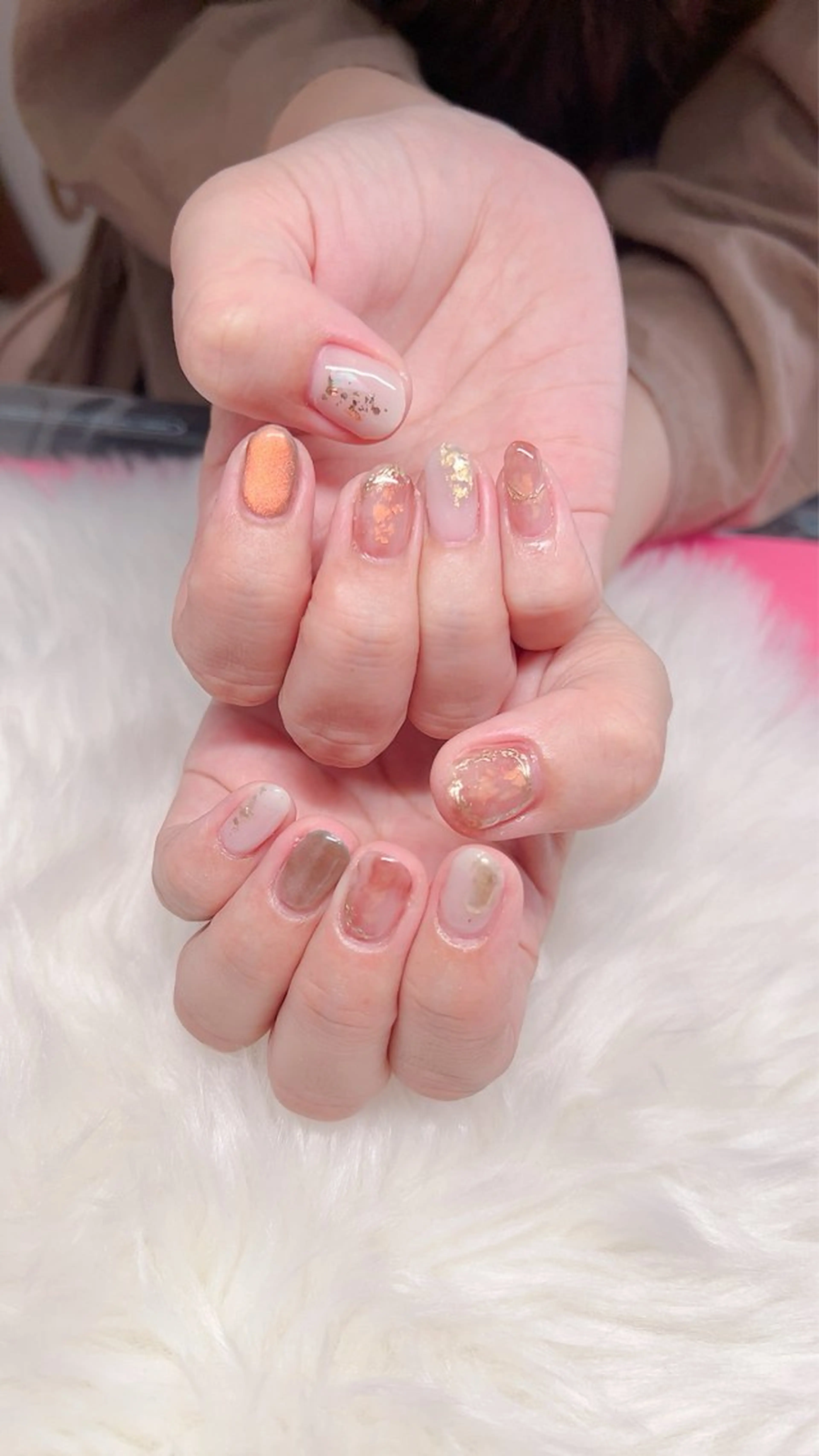 ネイル アニマル柄 アートネイル ニュアンスネイル ネイルチップ ハンドネイル x.1.0.nail ♡Cのネイルデザイン