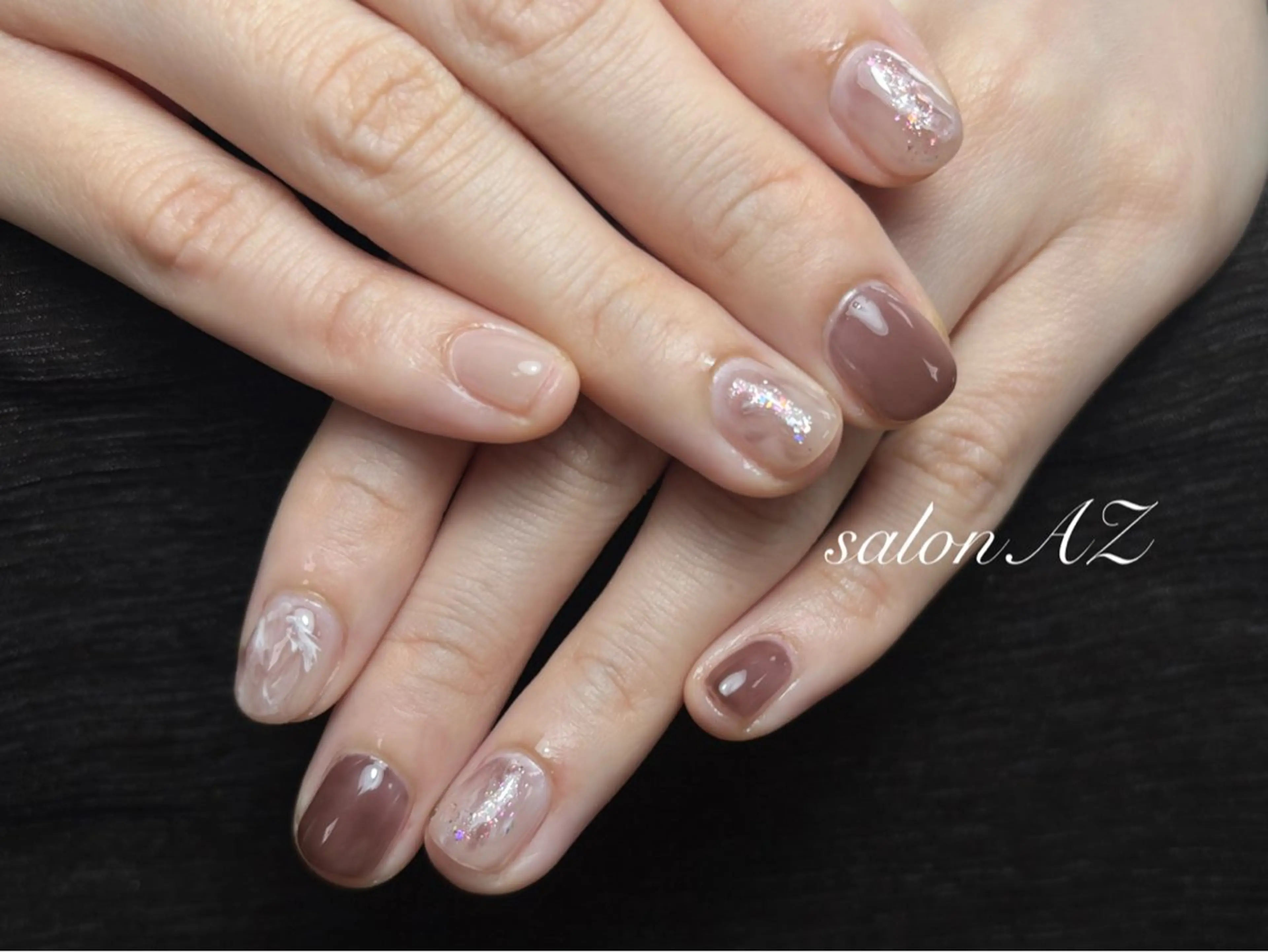 ネイル アートネイル 長さ出し フットネイル フレンチネイル ジェルネイル ハンドネイル Salon  AZ所属・salon AZ jr．ネイリストのネイルデザイン