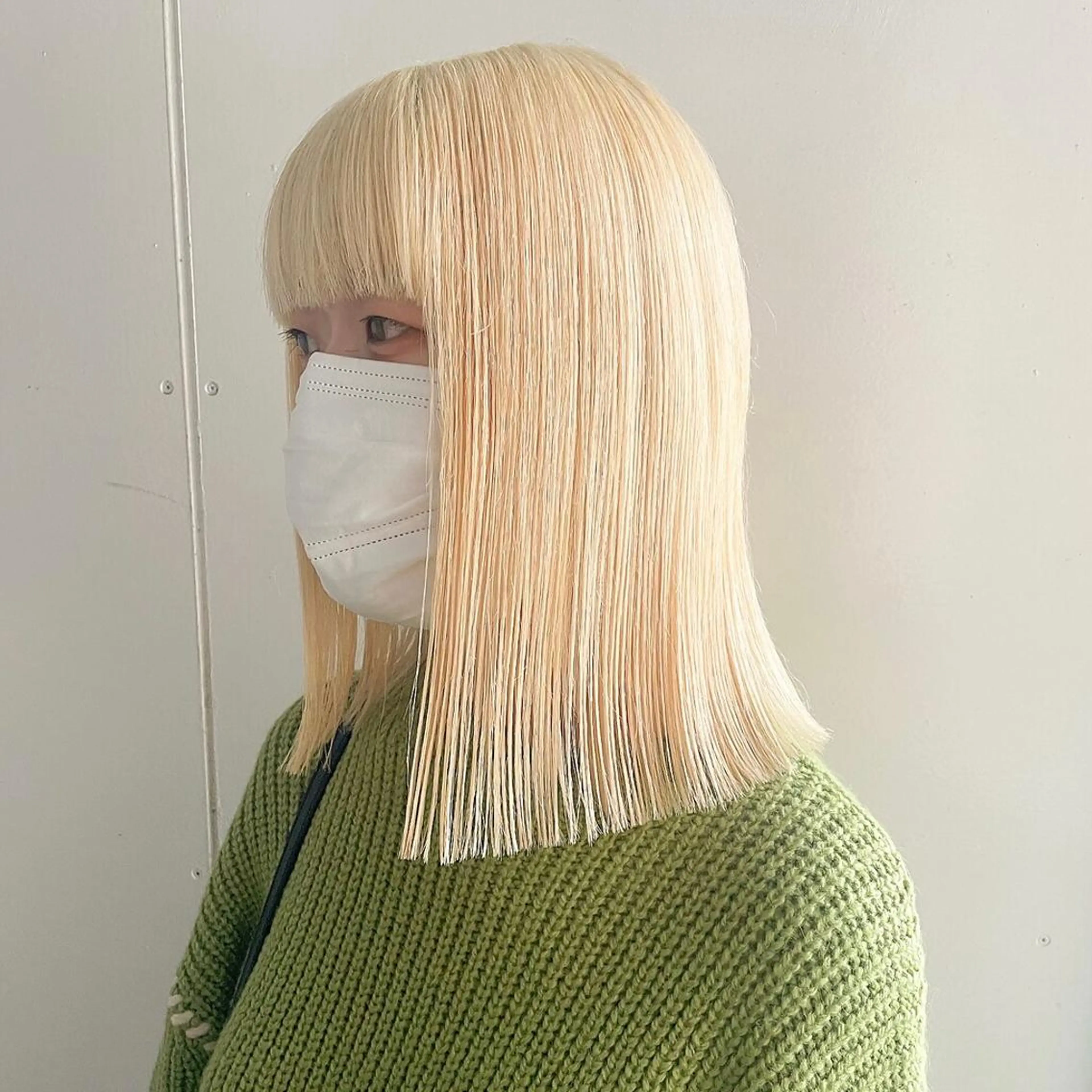 ミディアム カラー ミディアムパーマ バレイヤージュ ブリーチ ケアブリーチ デザインカラー yiye 青山所属・無料カットモデル募集 🌱ひょうがのヘアスタイル