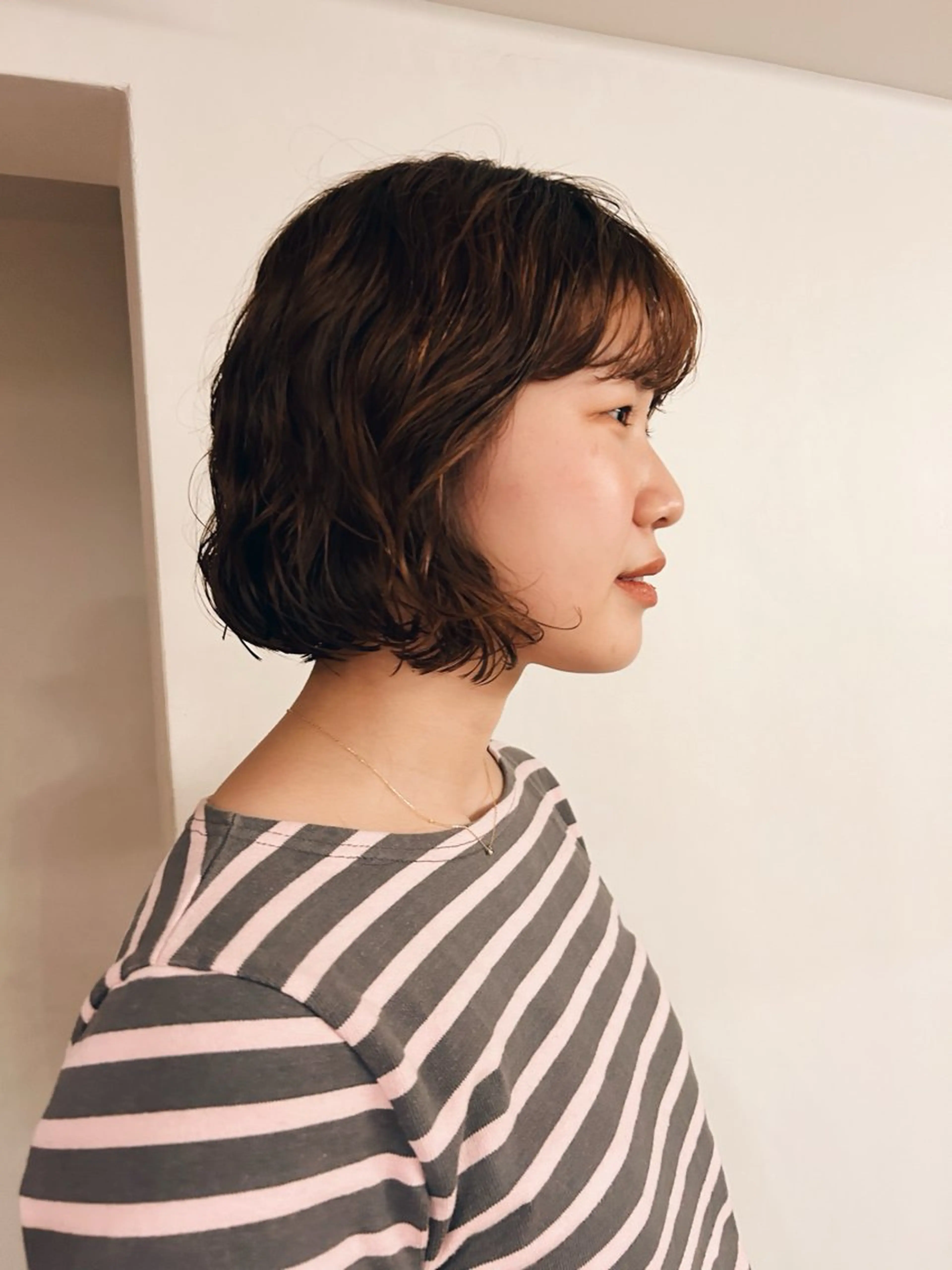 ミディアム カット パーマ トリートメント 似合わせパーマ 🌼カンナのヘアスタイル