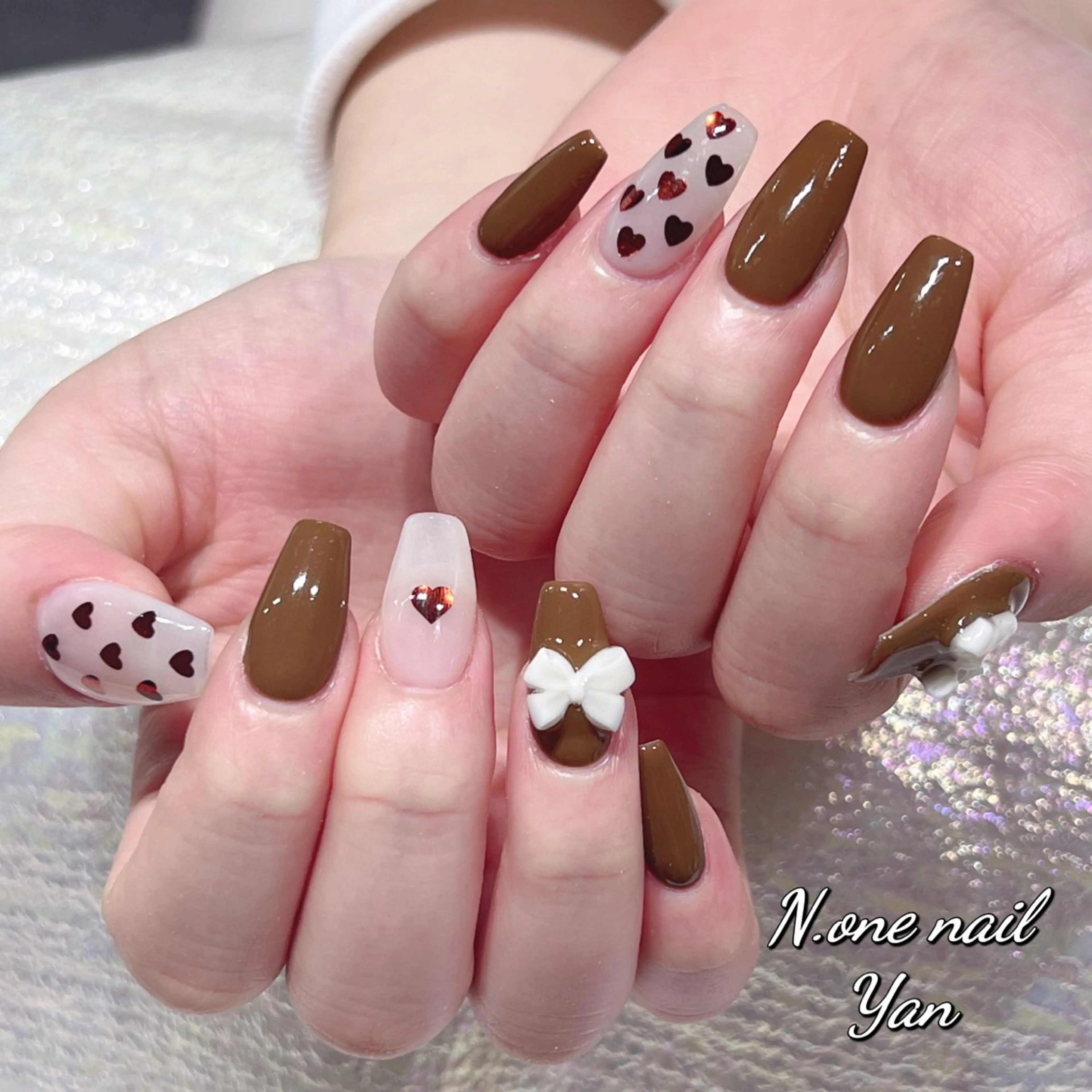 ネイル 長いだし/スカルプ/ パラシェルN.oneのネイルデザイン