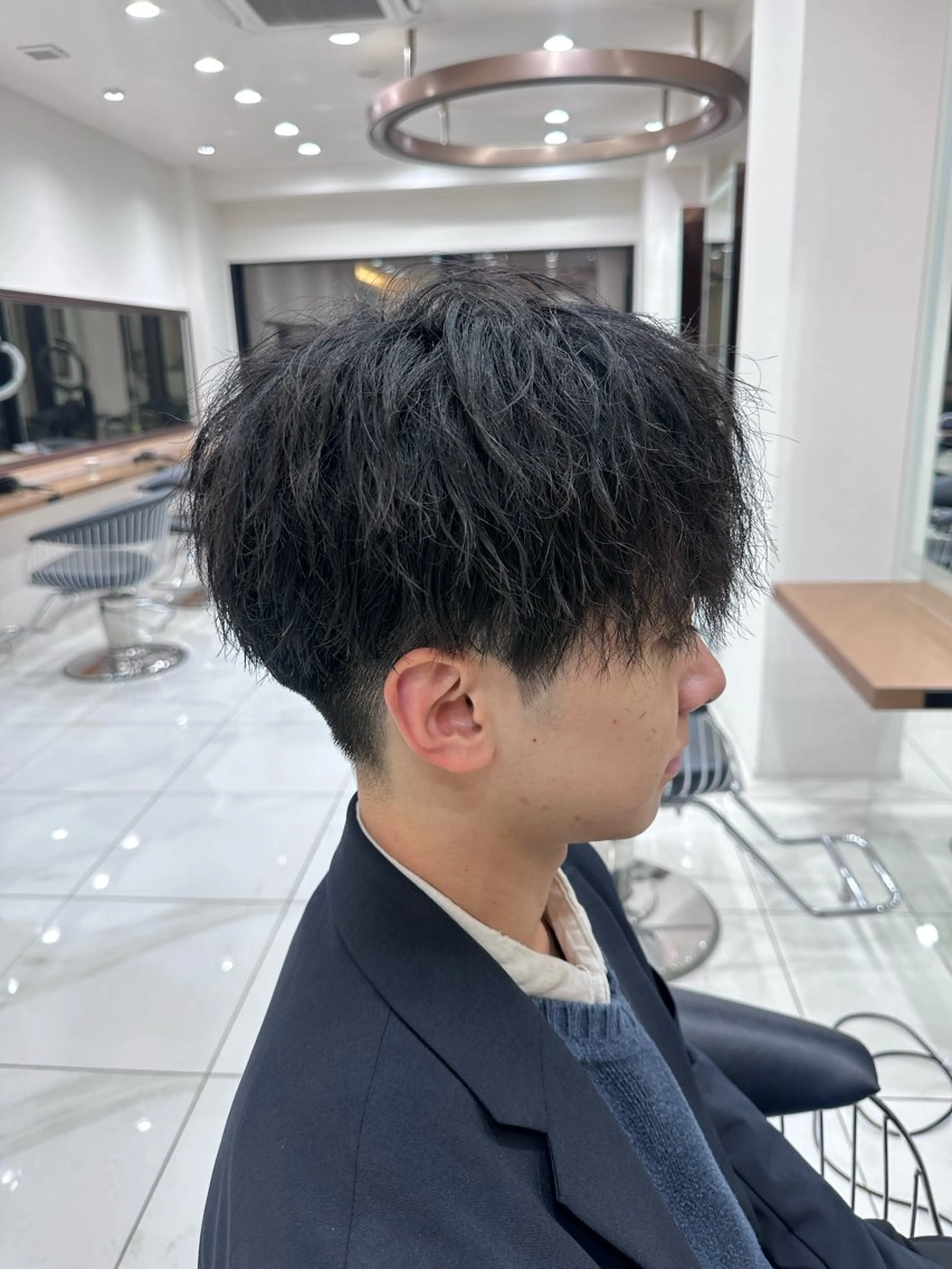 メンズ メンズパーマ 学生（メンズ向け） パーマ 白髪ぼかし/白髪 メッシュ/ゆうとのヘアスタイル