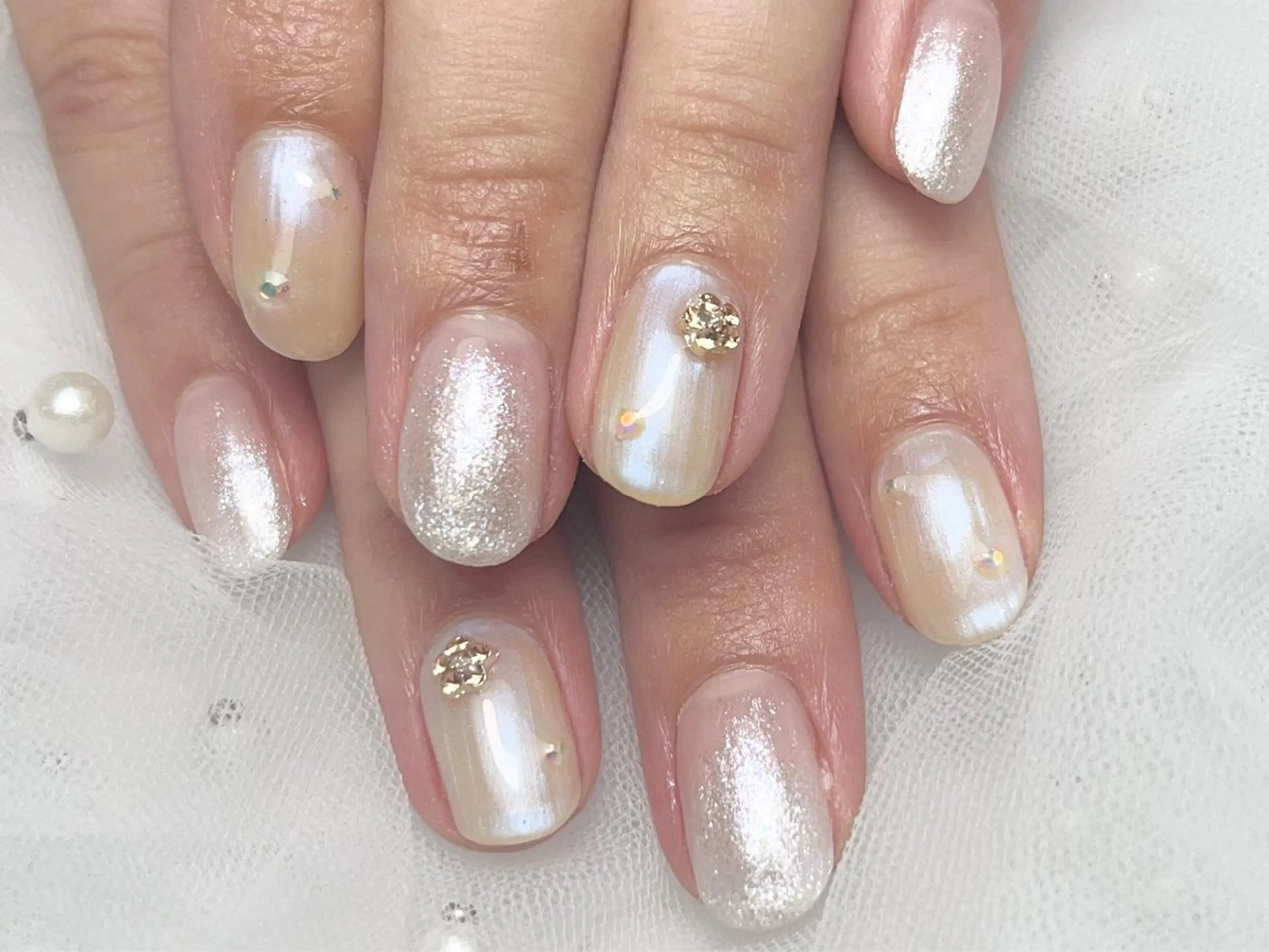 ネイル チークネイル 桜ネイル クリアネイル 長さ出し フレンチネイル ハンドネイル Rs nail 新宿西口のネイルデザイン