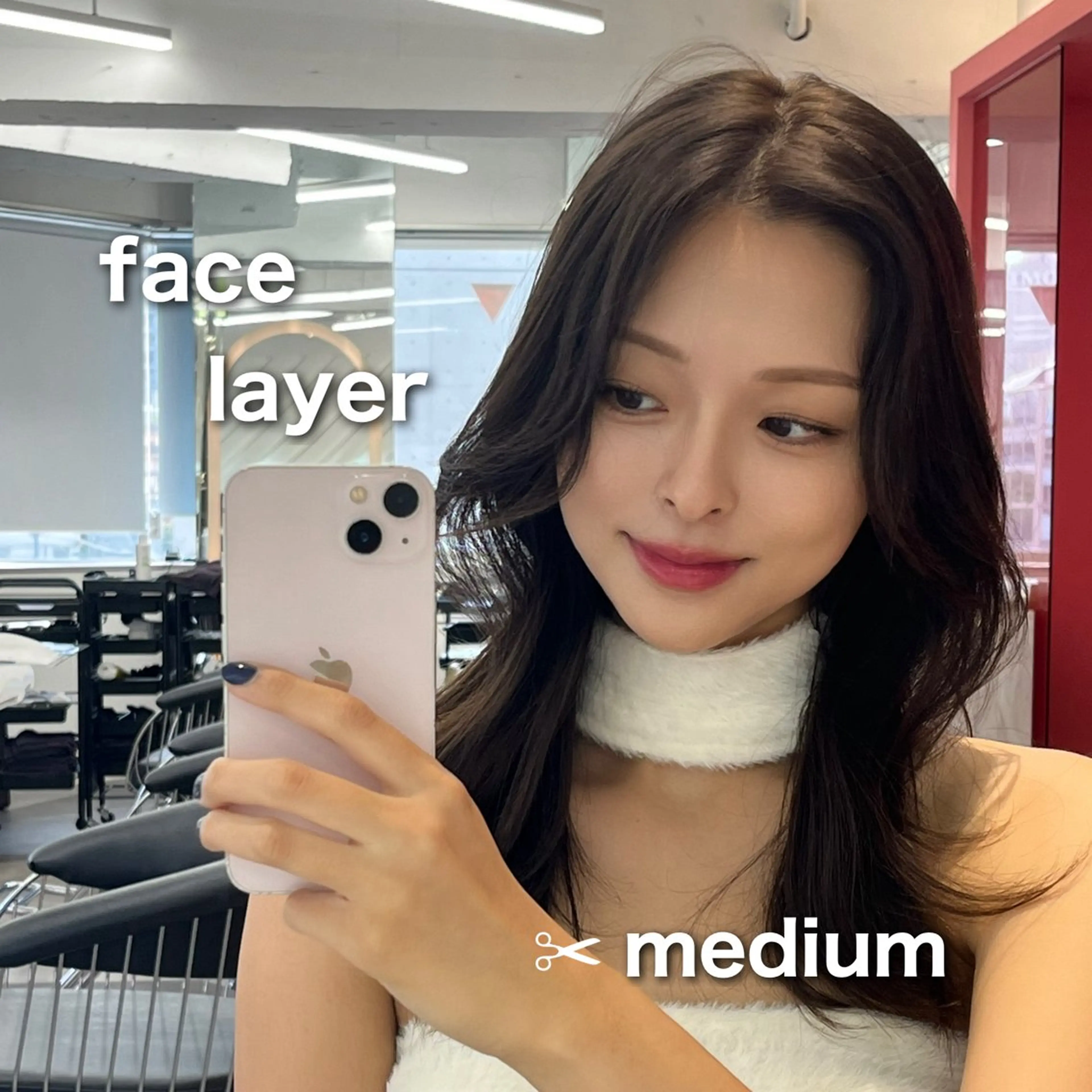 セミロング カラー カット 縮毛矯正 トリートメント 山崎/ボブ縮毛矯正 レイヤー髪質改善のヘアスタイル