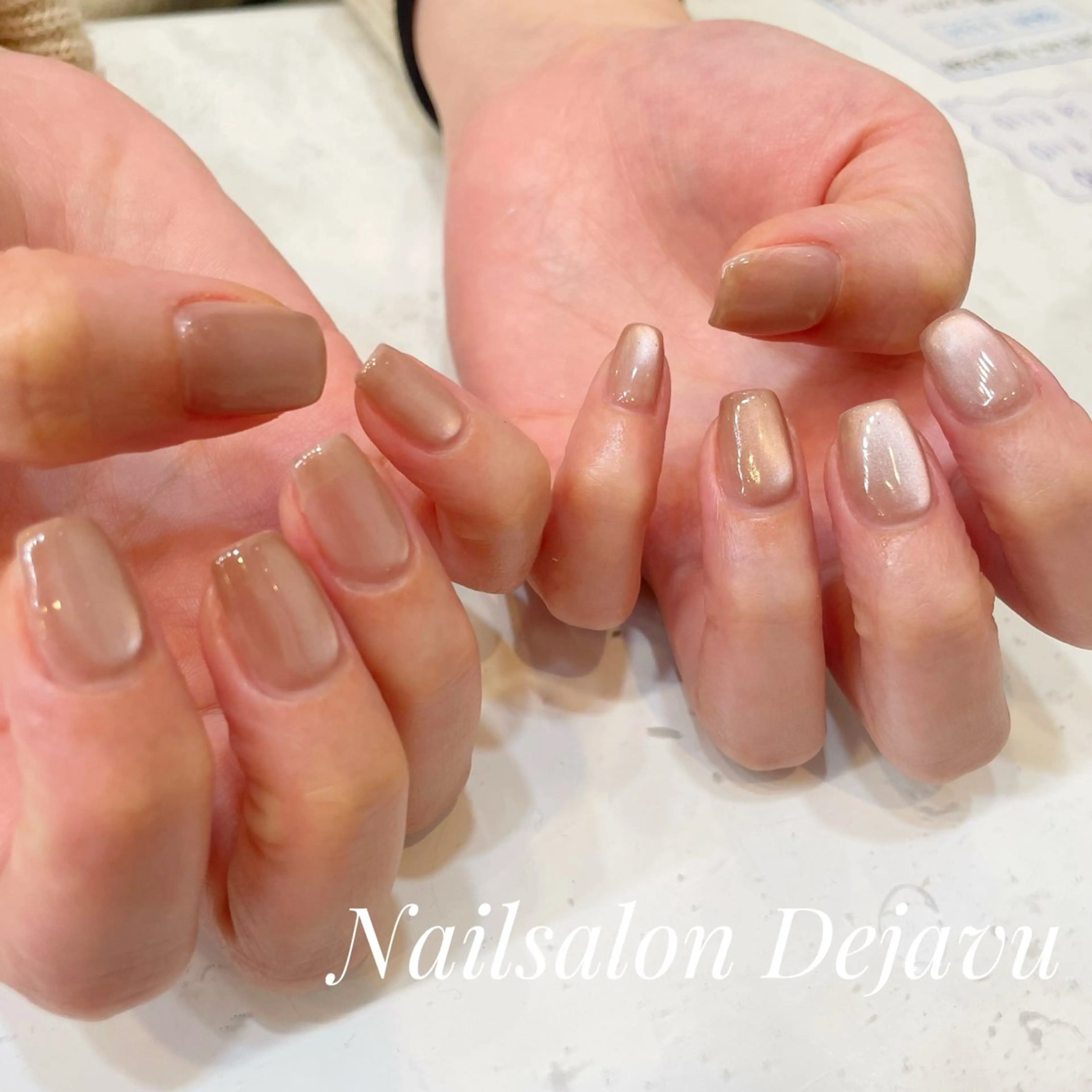 ネイル キラキラネイル マグネットネイル ビー玉ネイル ハンドネイル Dejavu所属・Nail salon Dejavu 🌿のネイルデザイン