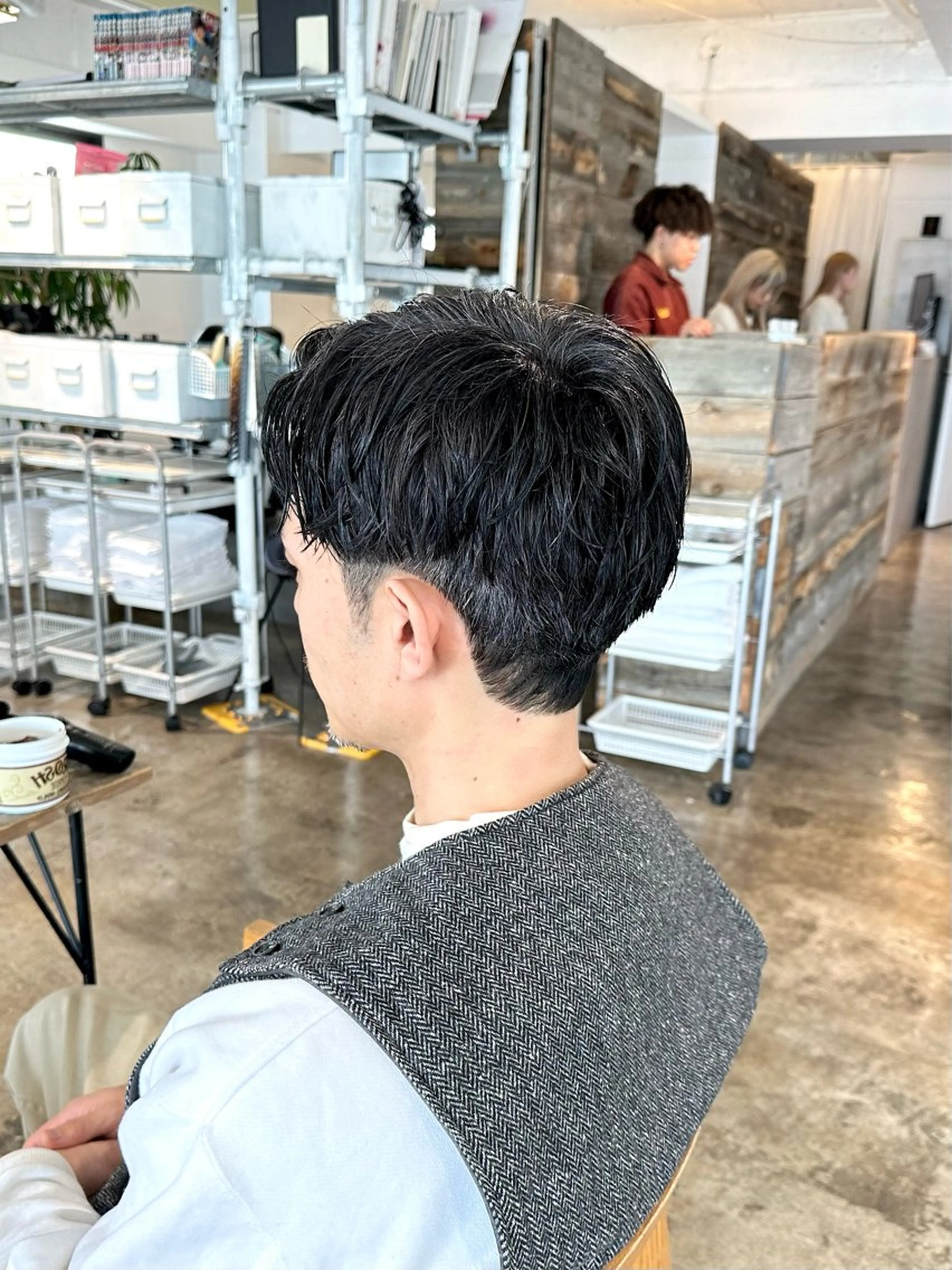 メンズ ビジネス センターパート メンズパーマ 刈り上げ カット 骨格補正施術/メンズ 専門美容師/YUYAのヘアスタイル