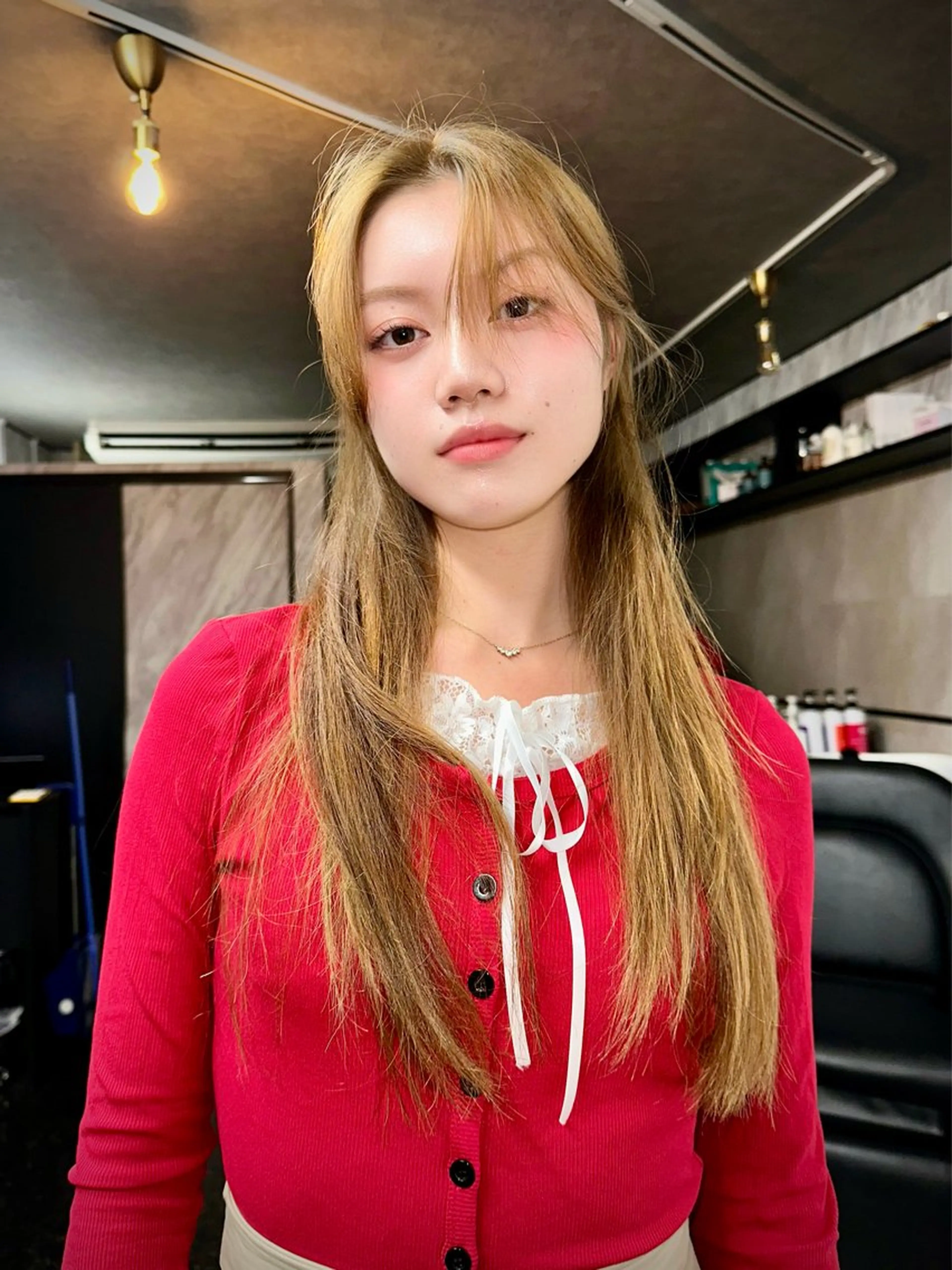 ロング カラー カット ヘアカラー トリートメント 難波/心斎橋/ボブ/ 髪質改善/ハイトーンのヘアスタイル