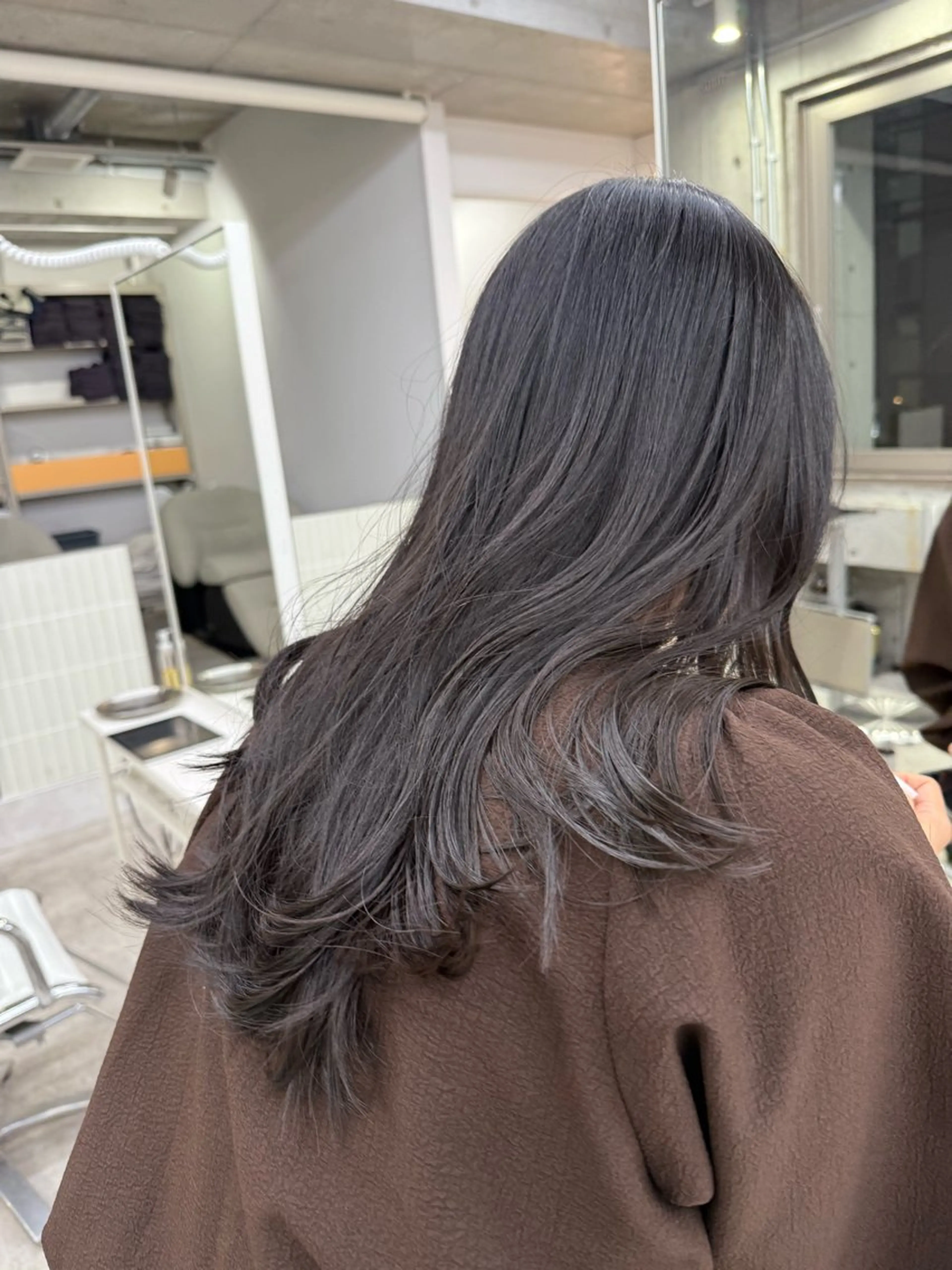 ロング カラー トリートメント カット ヘアカラー トリートメント 國井 廉のヘアスタイル