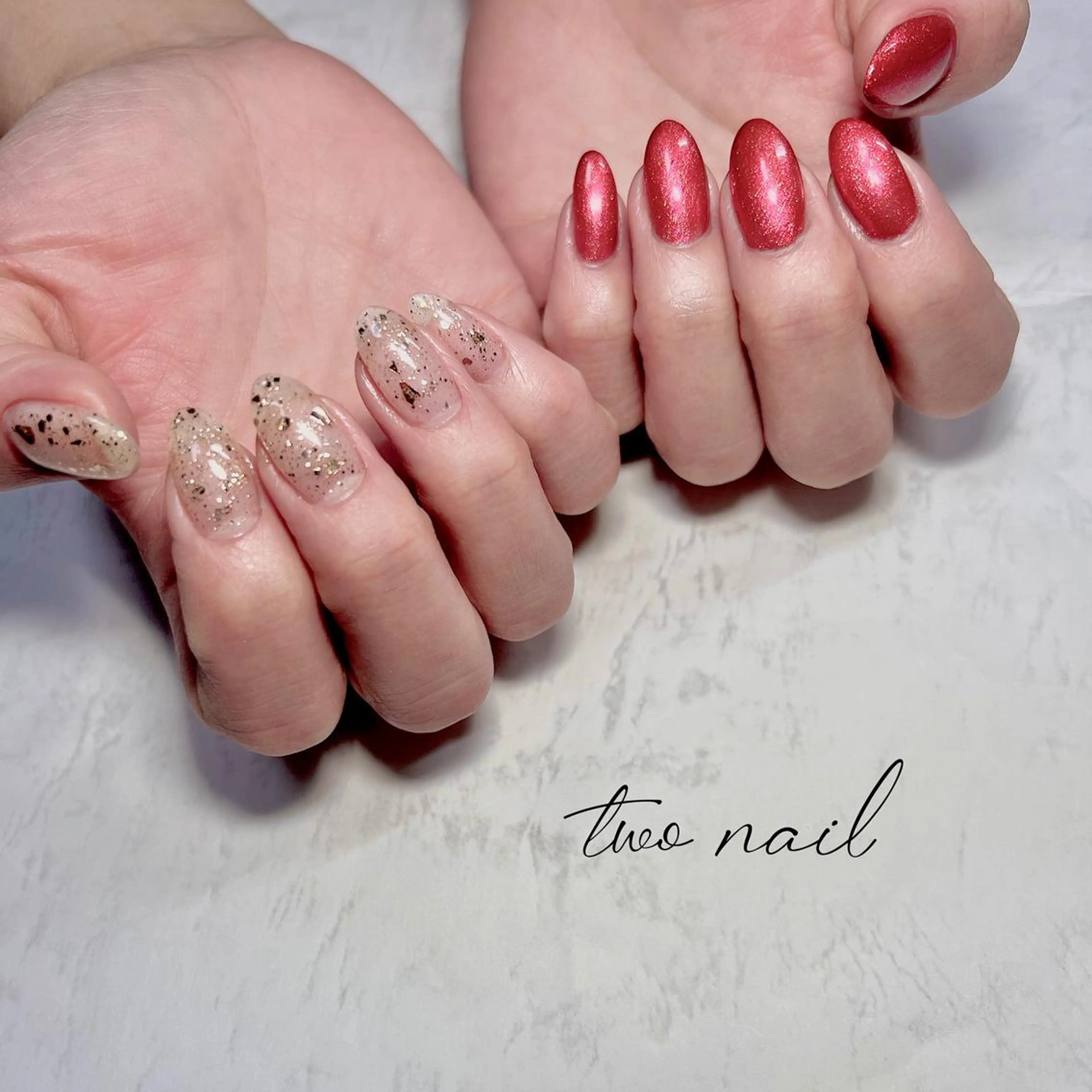 ネイル アートネイル フットネイル ハート ニュアンスネイル オフィスネイル ハンドネイル two nailのネイルデザイン