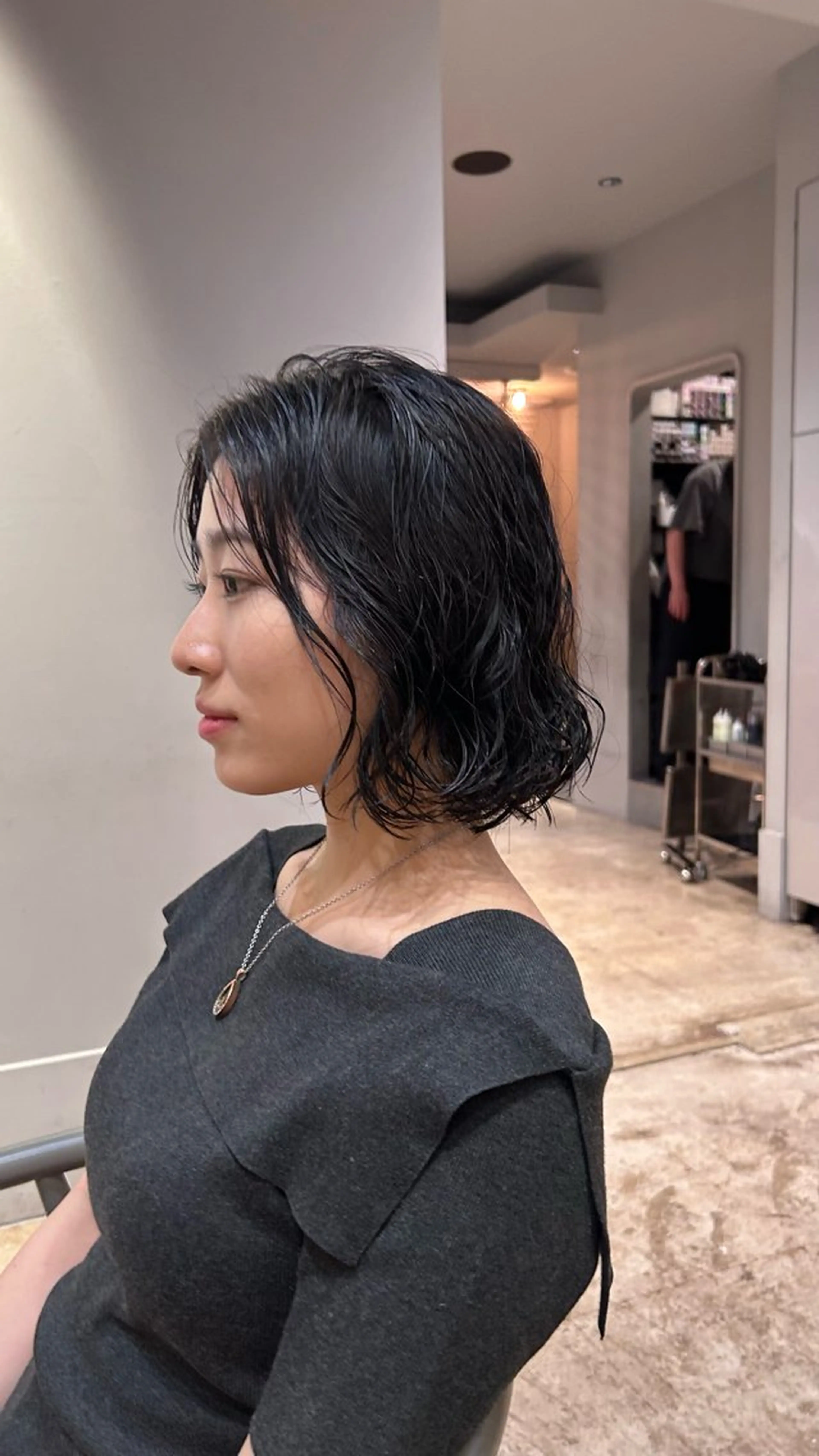 ミディアム パーマ ミディアムパーマ ボブ カット パーマ 🌿ボブ パーマ高橋啓太🌿のヘアスタイル