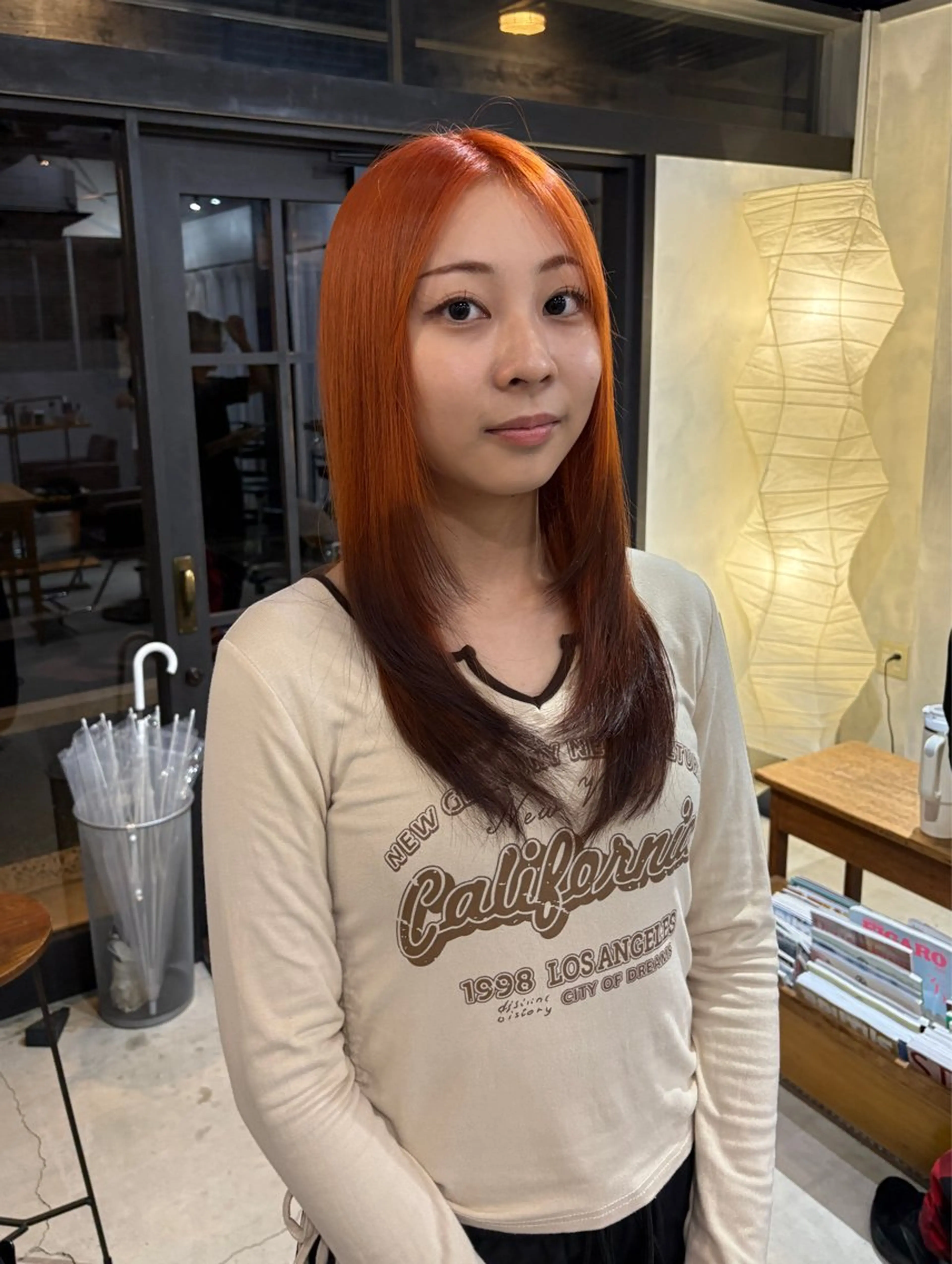 セミロング カラー デザインカラー ヘアカラー トリートメント 京都/カラー/松野 翔のヘアスタイル