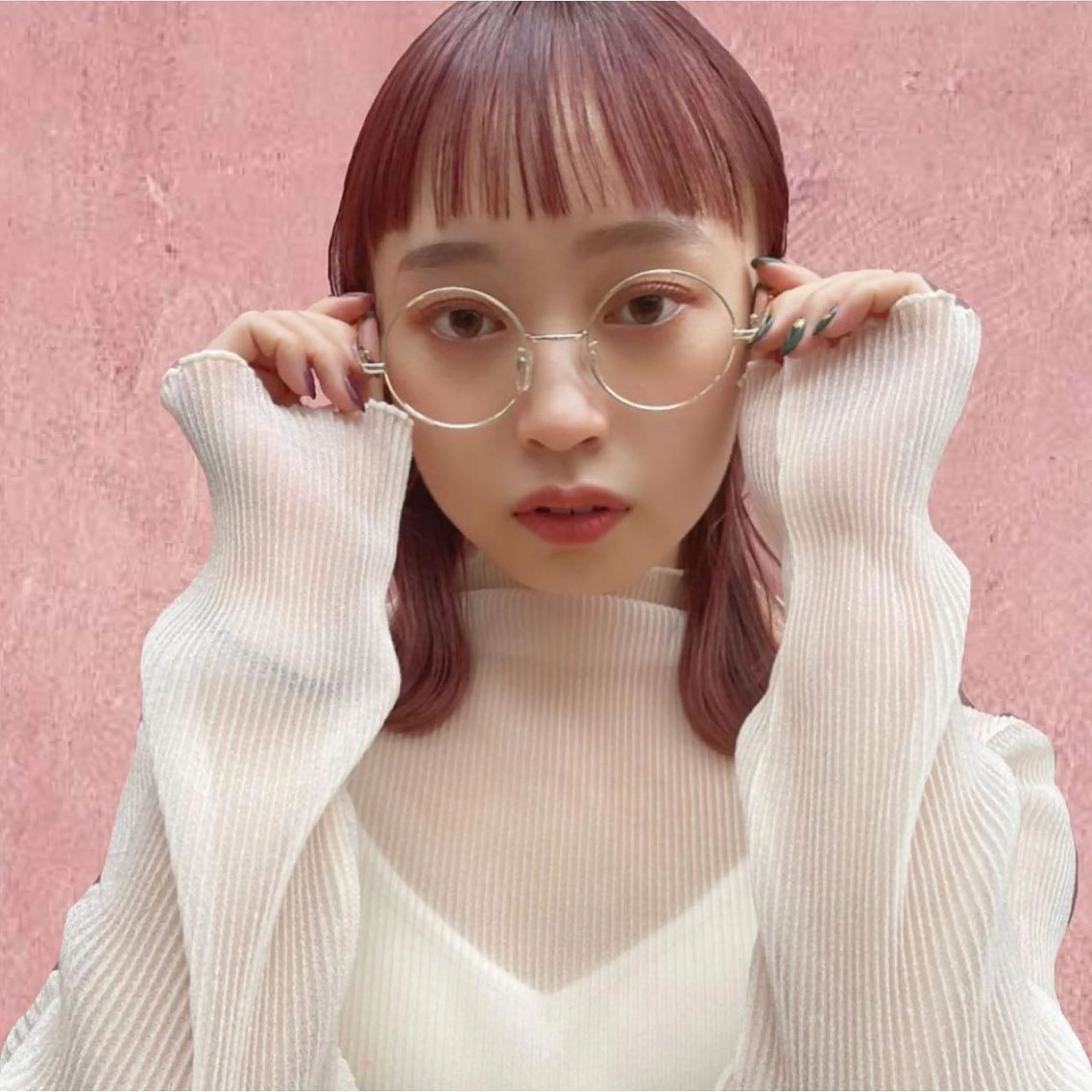 ミディアム カラー ヘアアレンジ ベージュカラー グレージュ ハイライトカラー ミルクティーベージュ ピンクカラー 韓国/髪質改善💘 櫻井かれんのヘアスタイル