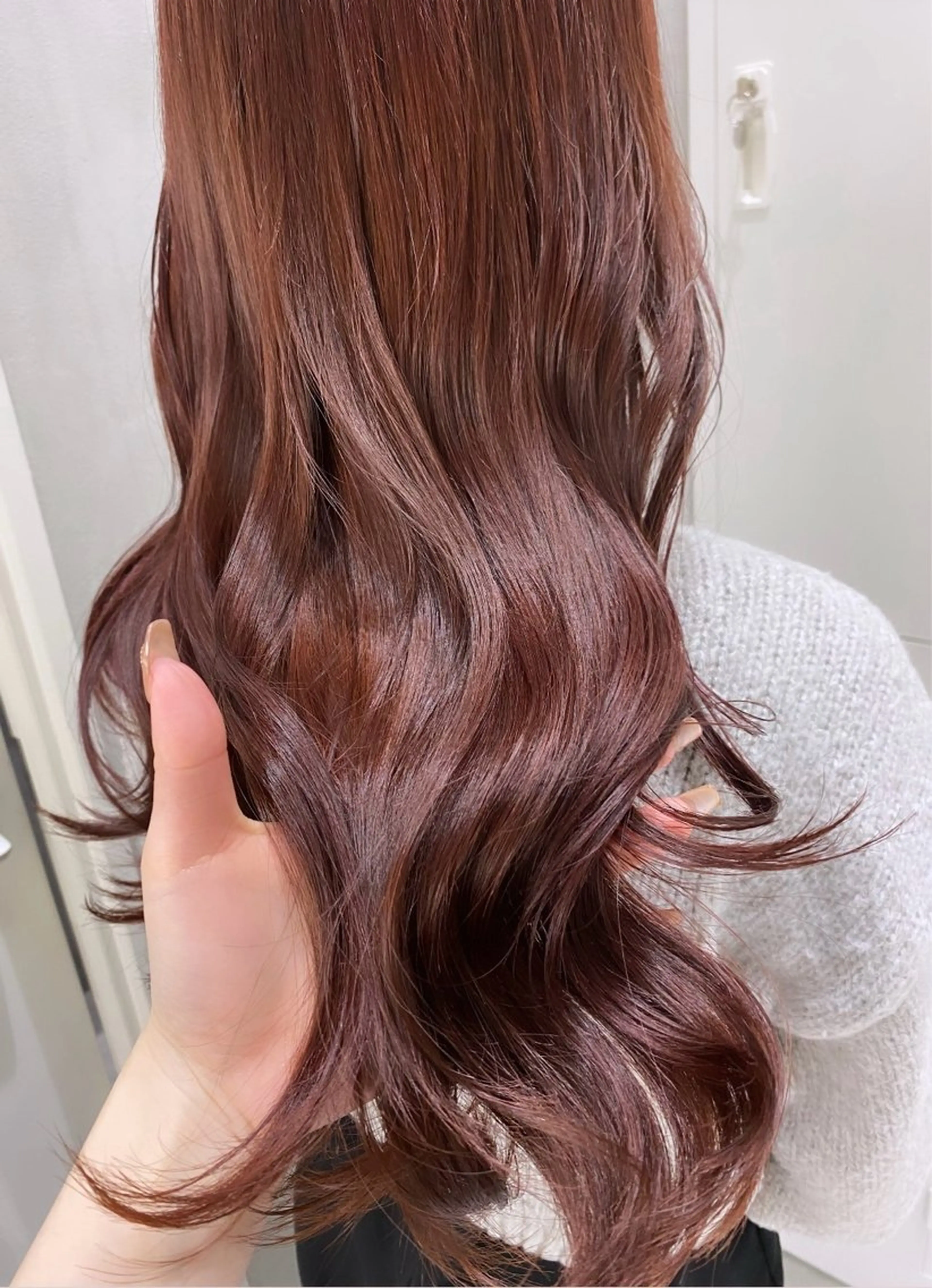 ロング カラー ピンクカラー カット ヘアカラー トリートメント AKANE 【zina新宿】のヘアスタイル