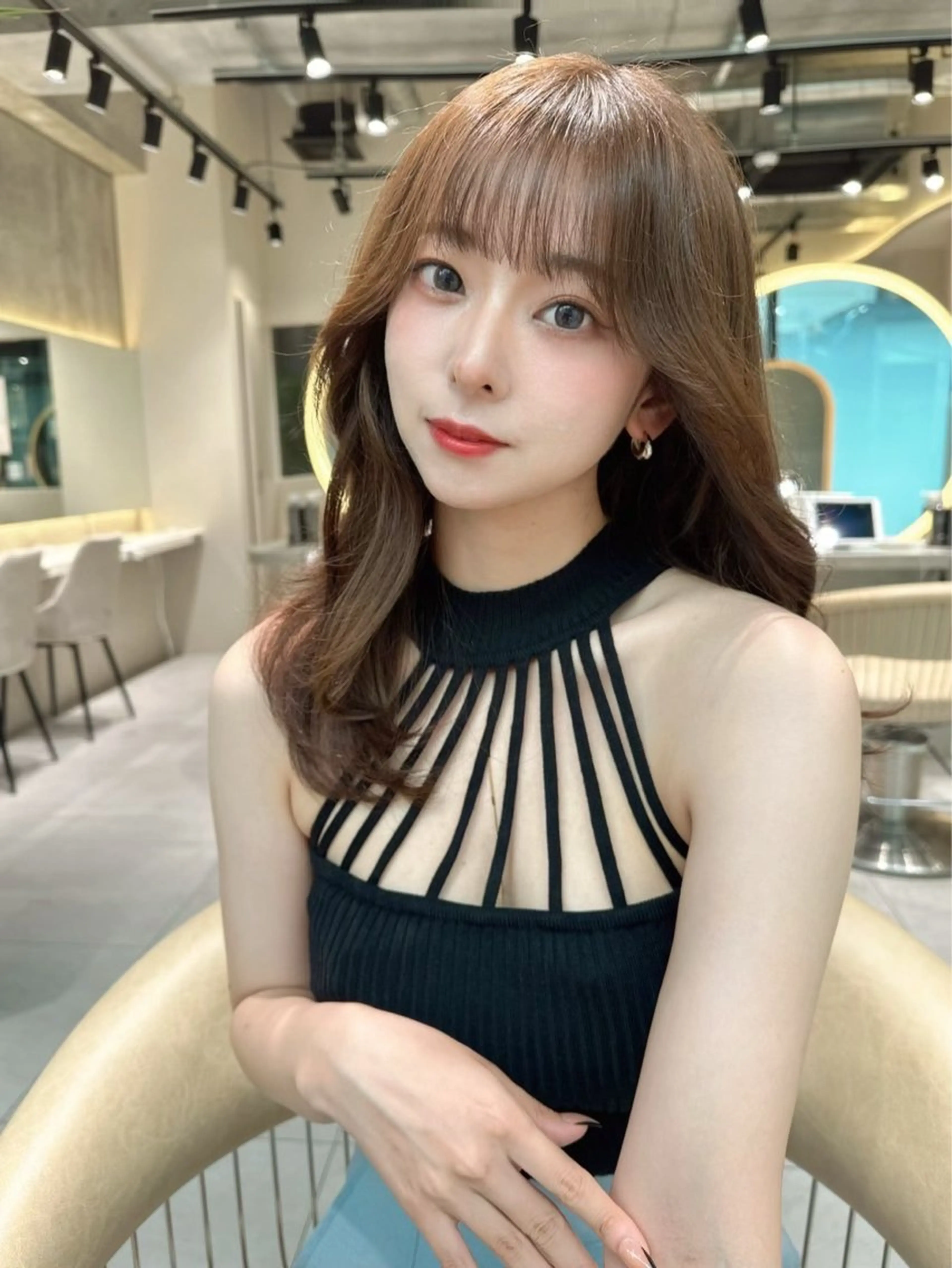 セミロング カラー セミロングレイヤー 透明感カラー レイヤーカット 小顔カット カット ヘアカラー トリートメント ✨レイヤー/−10 歳ヘアー/✨山下　遥のヘアスタイル