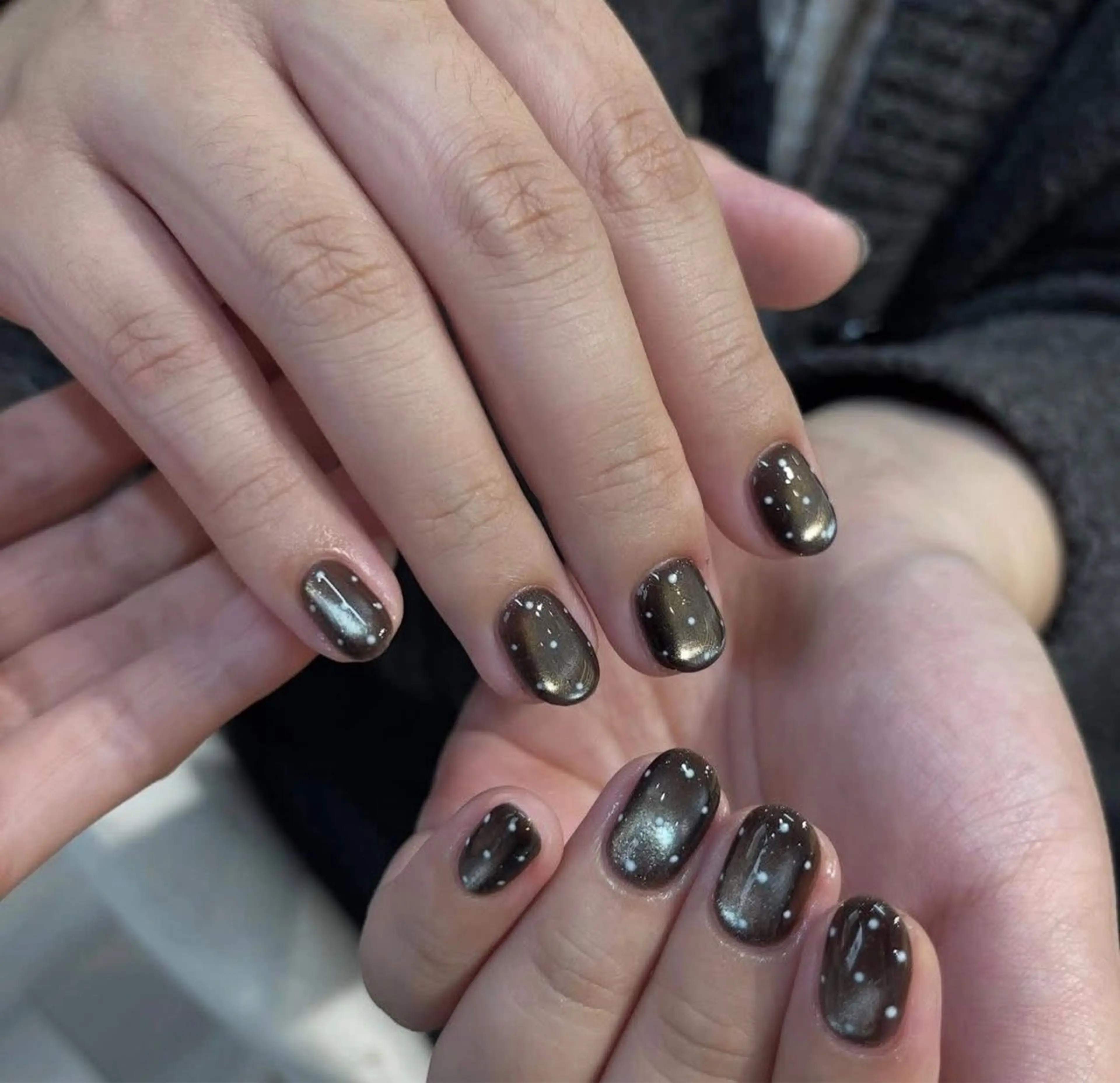 ネイル チークネイル フレンチネイル グラデーション 韓国ネイル マグネットネイル ハンドネイル Kitty1689 Kittyのネイルデザイン