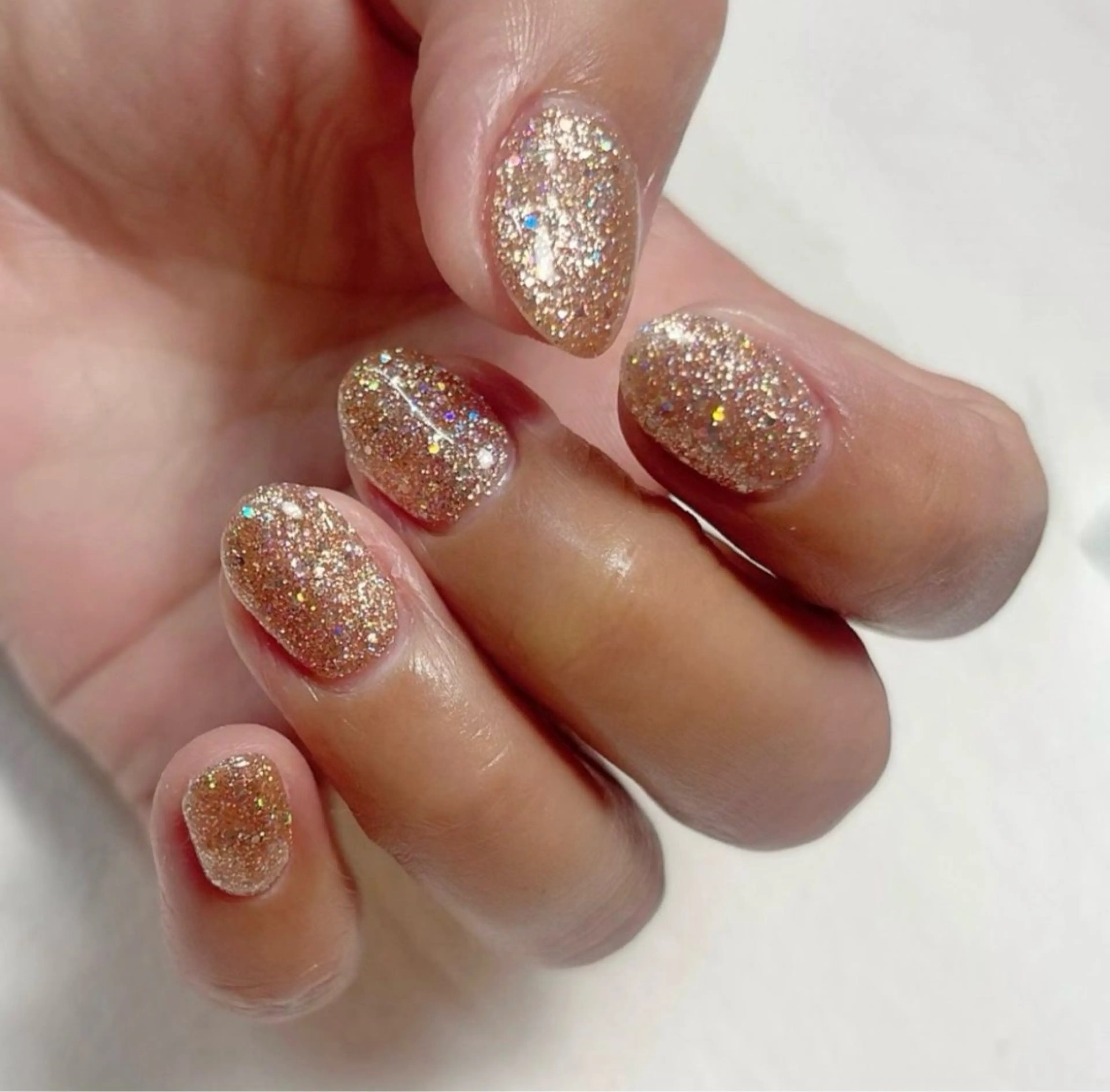 ネイル ラメ(グリッター) ワンカラーネイル ハンドネイル m. akiのネイルデザイン