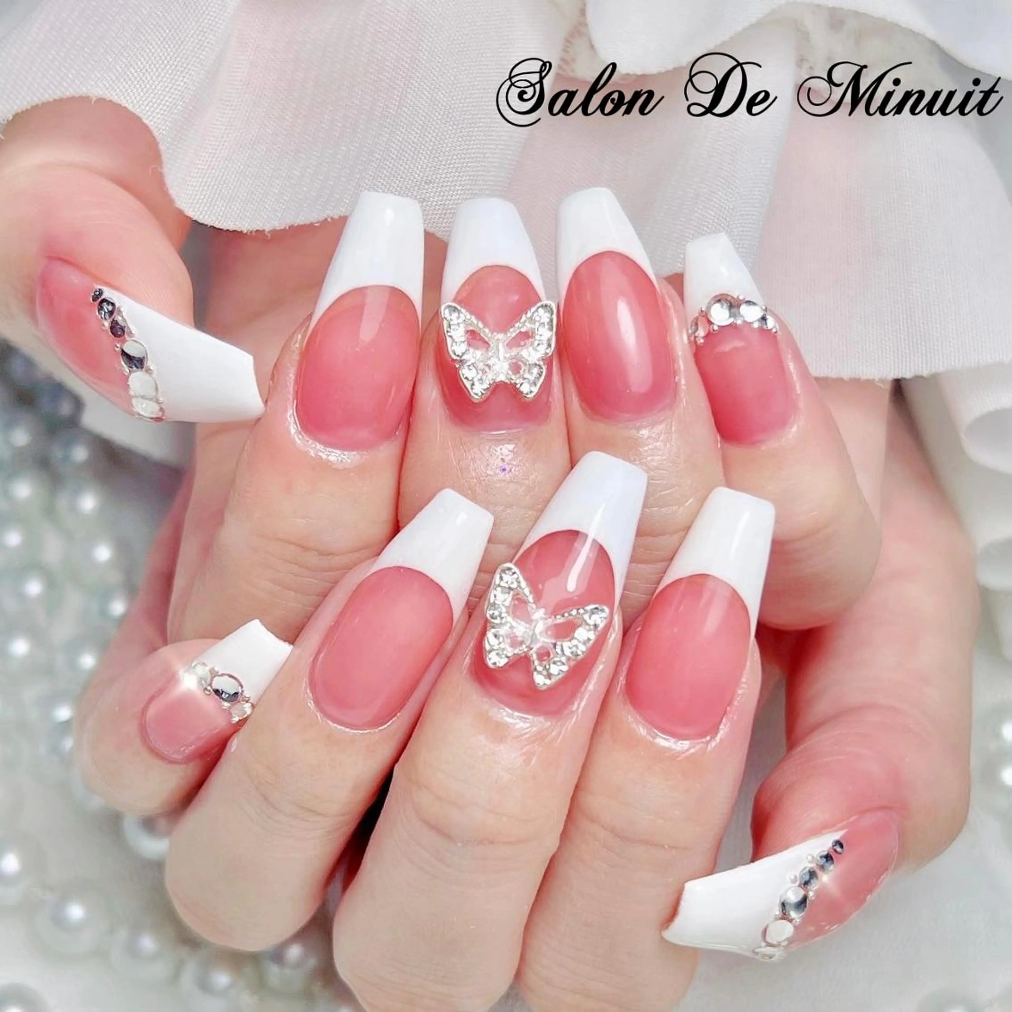 🎀【Hand】スカルプ長さだし+持ち込みデザイン14980 (時間内でデザイン、パーツ6本まで））🎀の写真