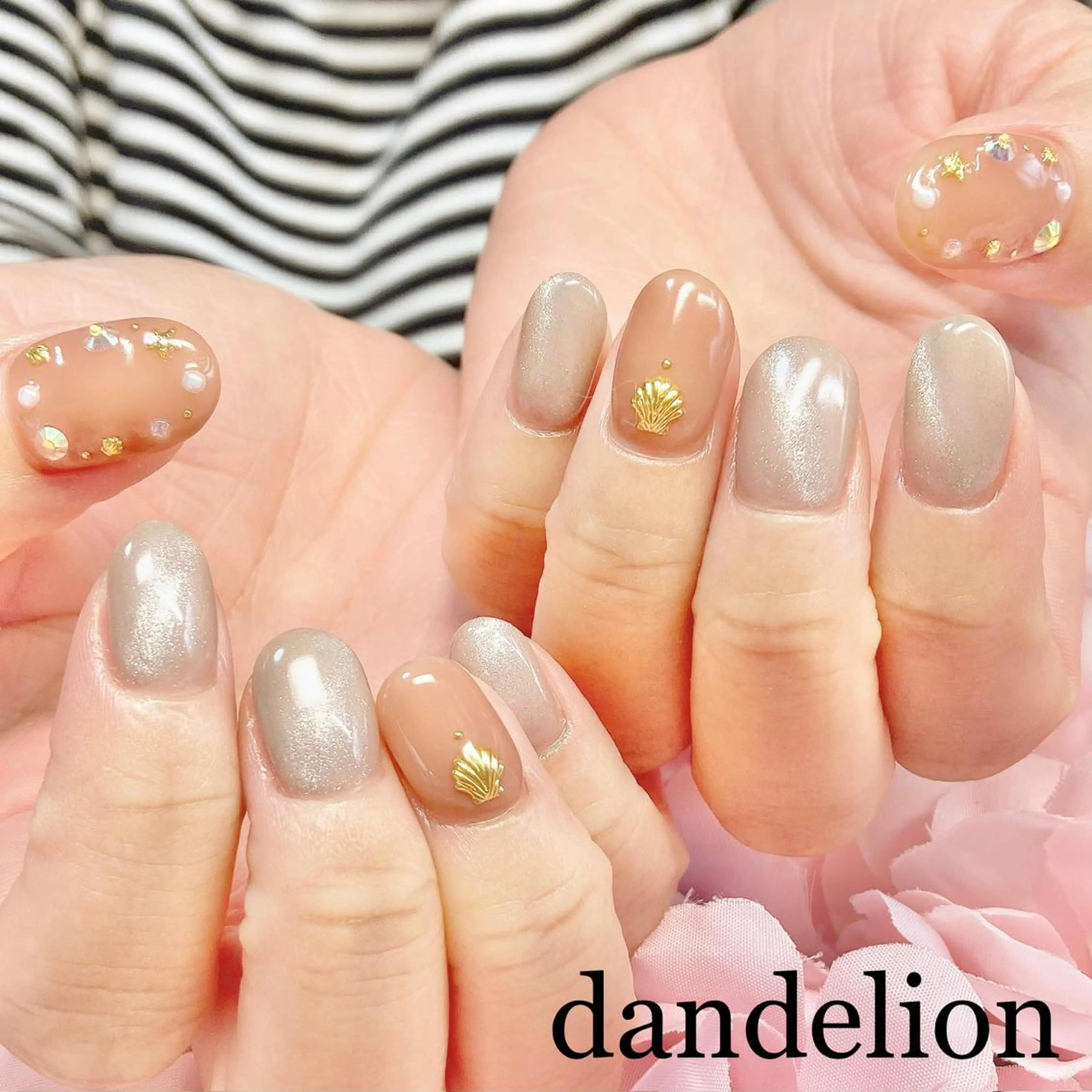 ネイル ハンドネイル ハンドケア dandelion ダンデライオンのネイルデザイン