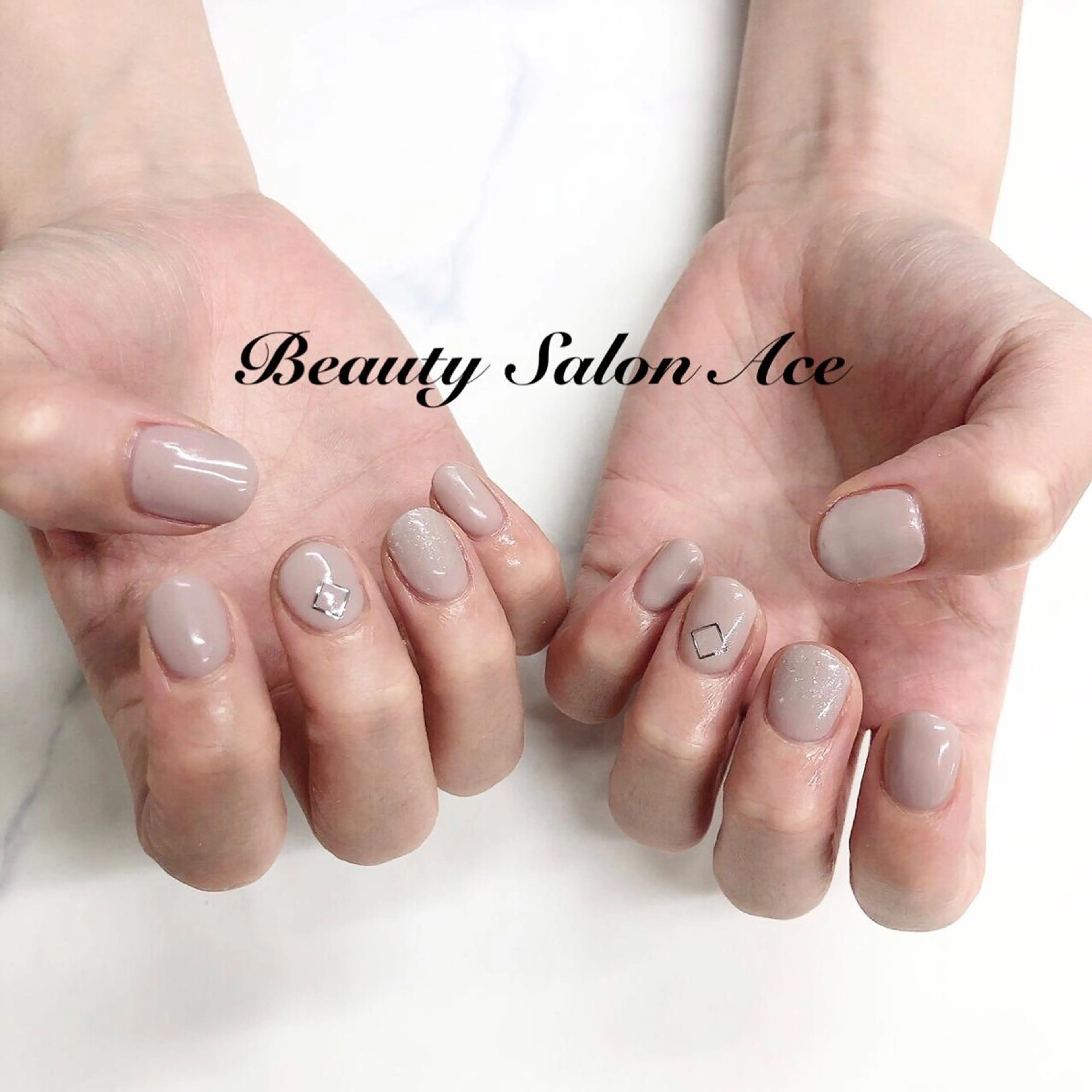 ネイル シンプルネイル Beauty Salon Ace（ネイルサロン　エース）所属・池袋フィルイン Ace♡長さだしのネイルデザイン