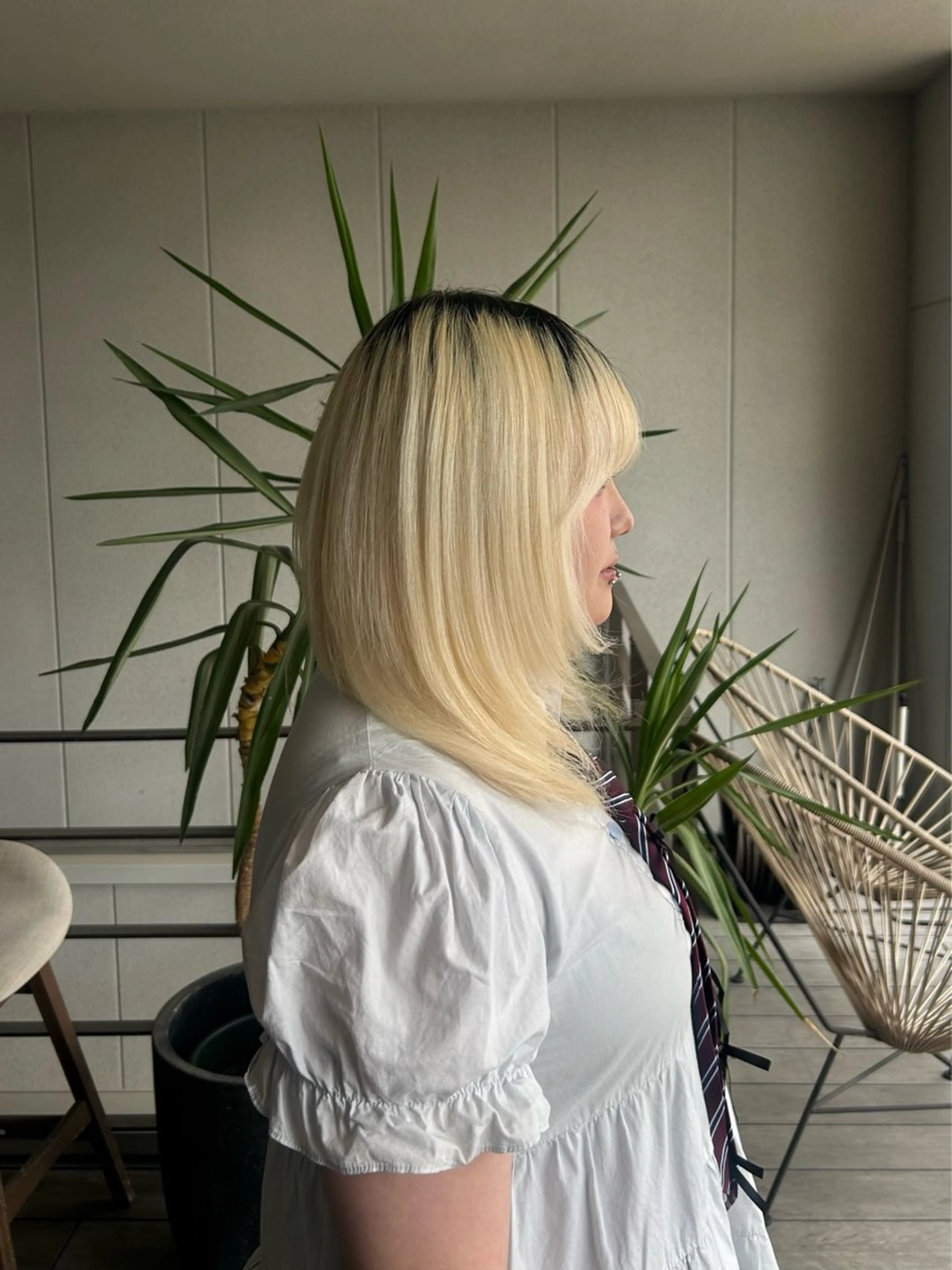 セミロング Leverage広尾所属・透明感カラー/ ぷるぷる髪質改善💖のヘアスタイル