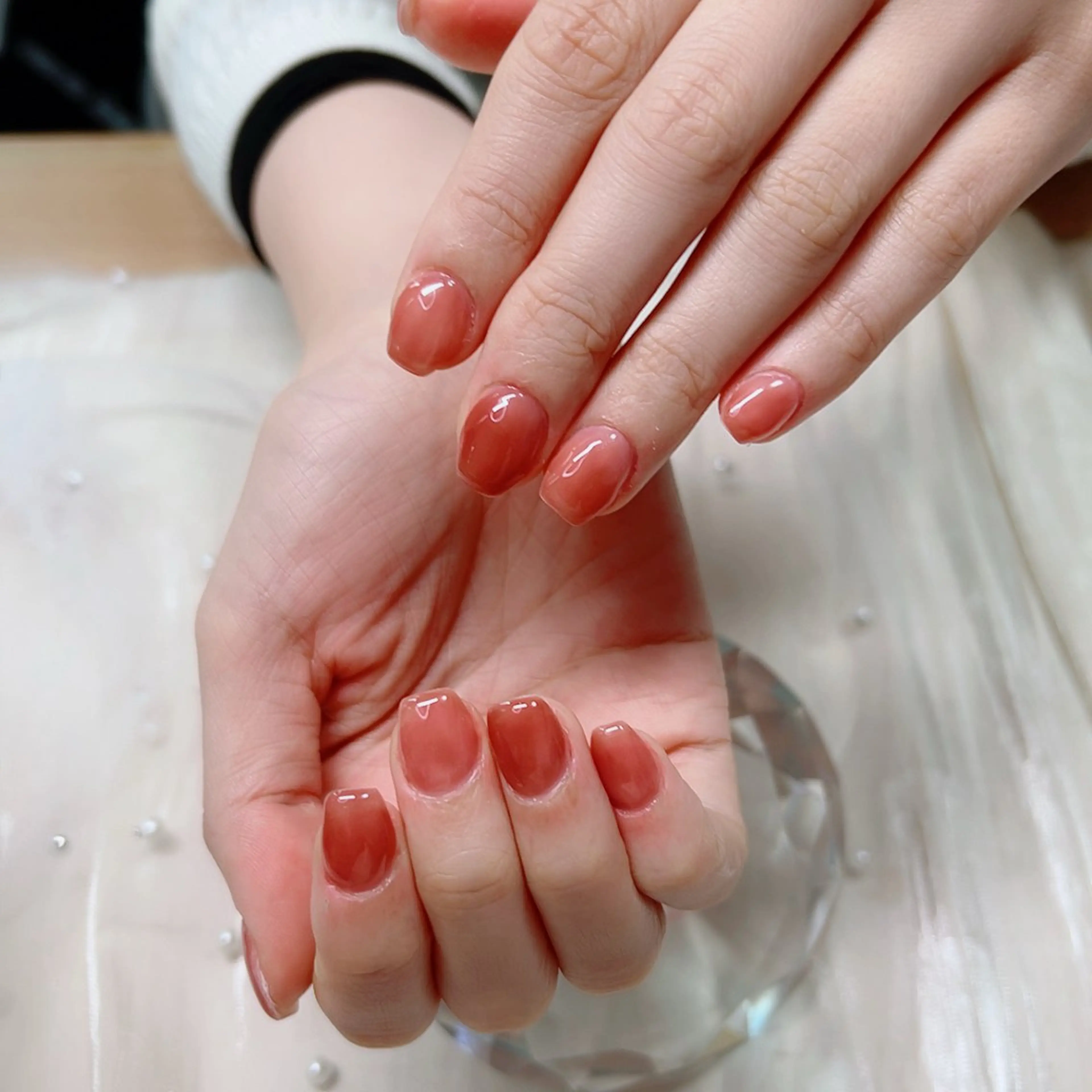 ネイル オフィスネイル ワンカラーネイル シンプルネイル スクエアネイル Cute Tips nailのネイルデザイン