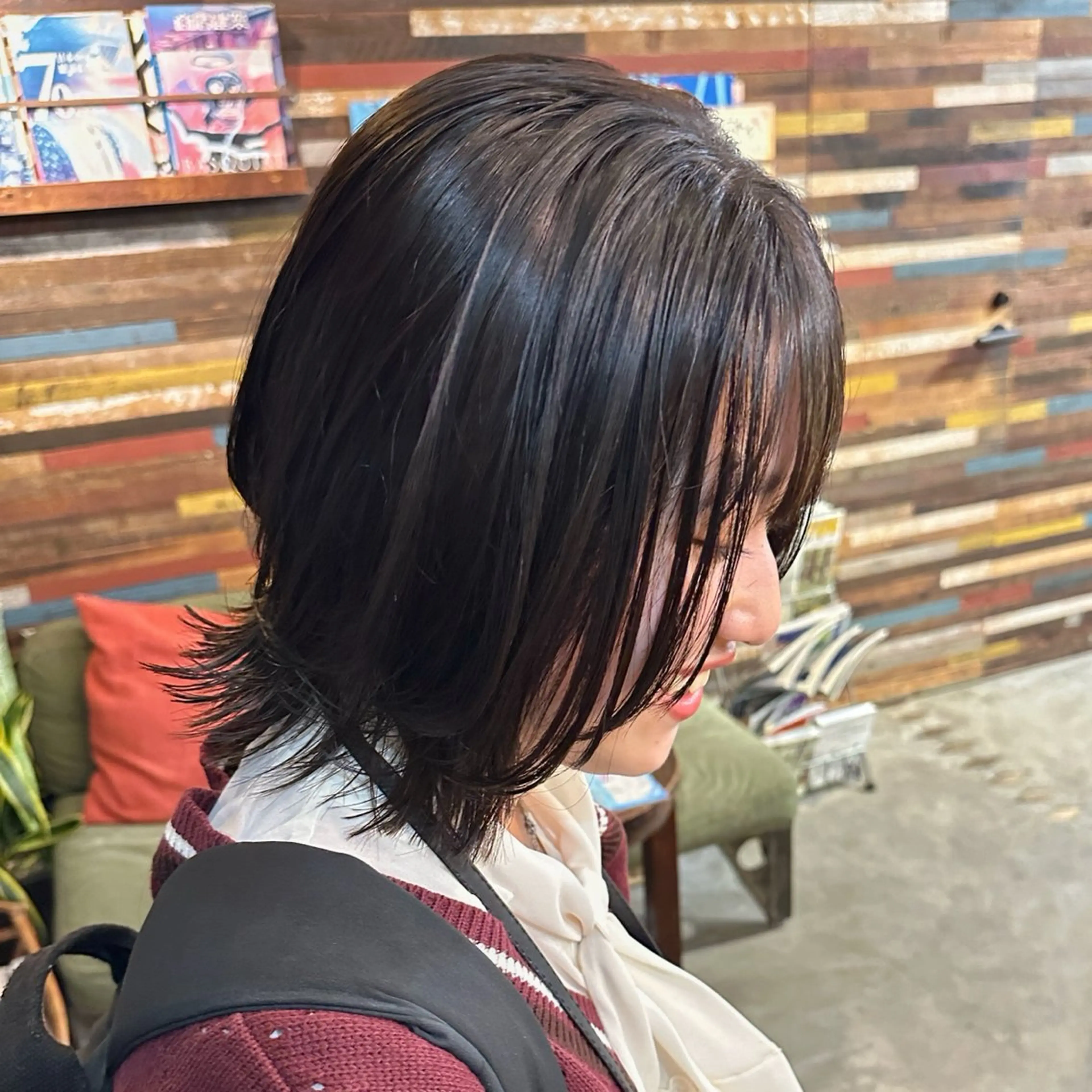 ミディアム ボブレイヤー ボブ レイヤーカット 長めボブ ボブ/ショート /🦋服部ルミナ🦋のヘアスタイル