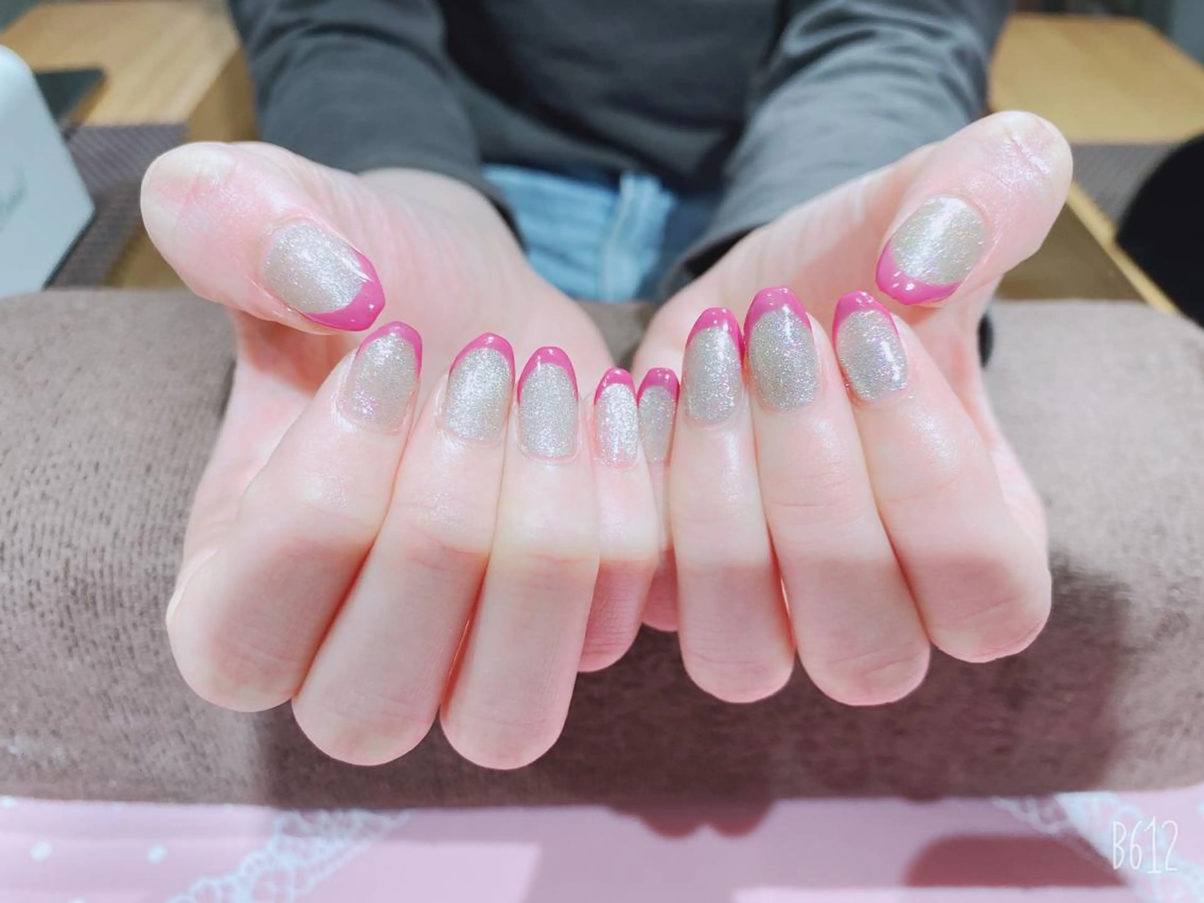 ネイル フレンチネイル ピンク VIST☆ ｍａｍｉのネイルデザイン