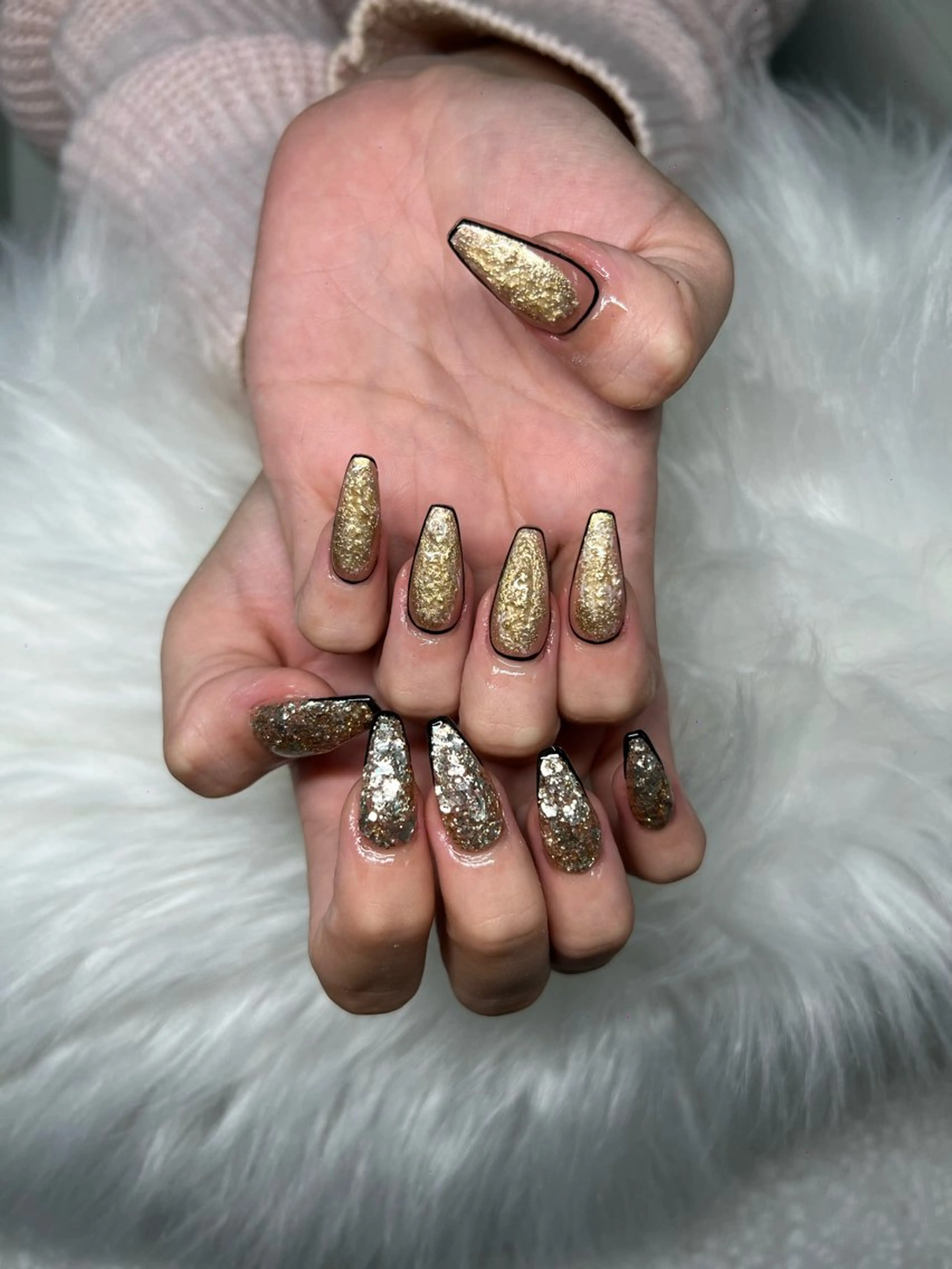 ネイル フレンチネイル ジェルネイル ガラスフレンチ ハロウィン ハート H.baby Nail Salonのネイルデザイン