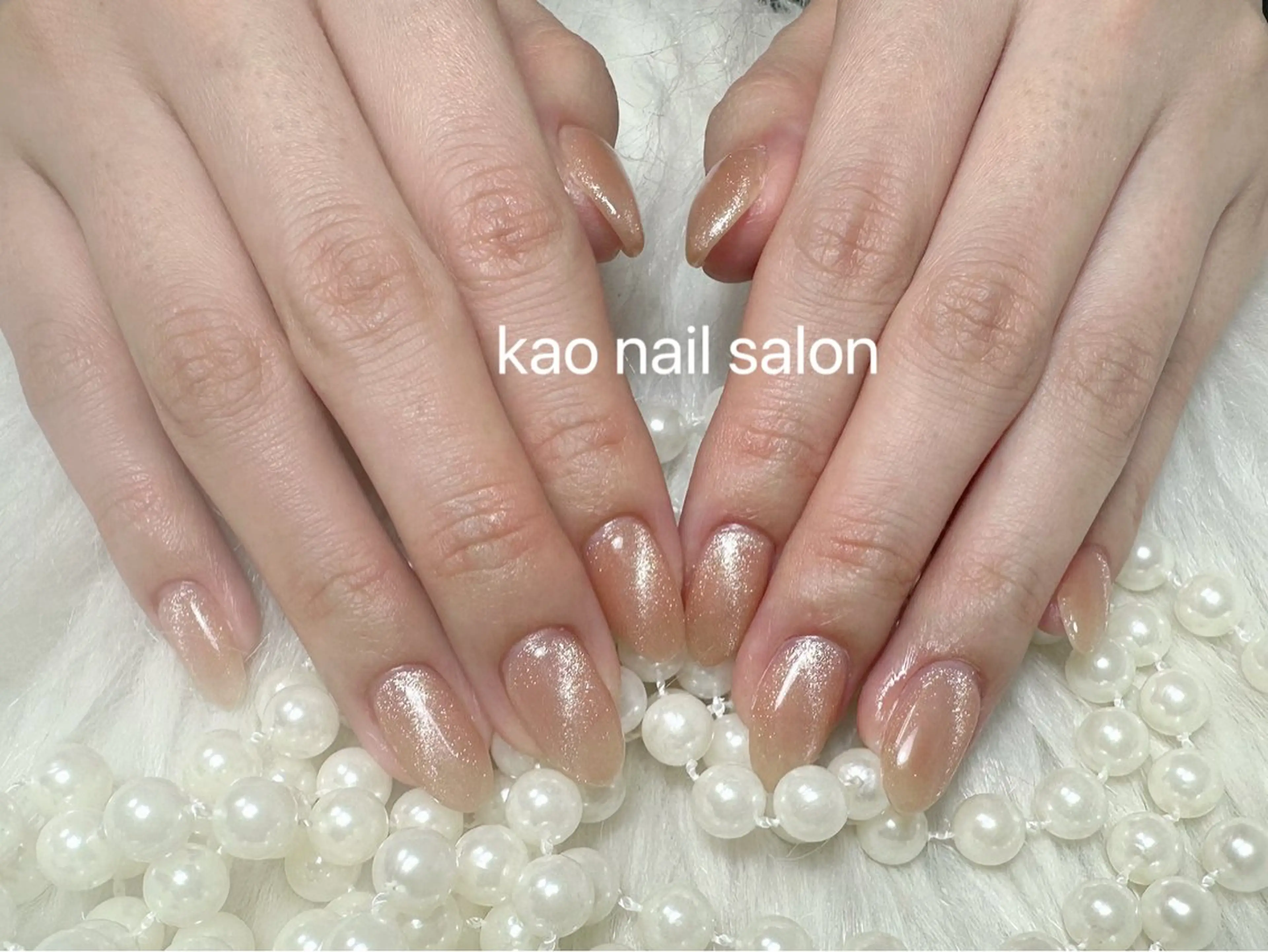 ネイル チークネイル 長さ出し フレンチネイル ジェルネイル ガラスフレンチ ハンドネイル kao nail マグネット/長さだしのネイルデザイン