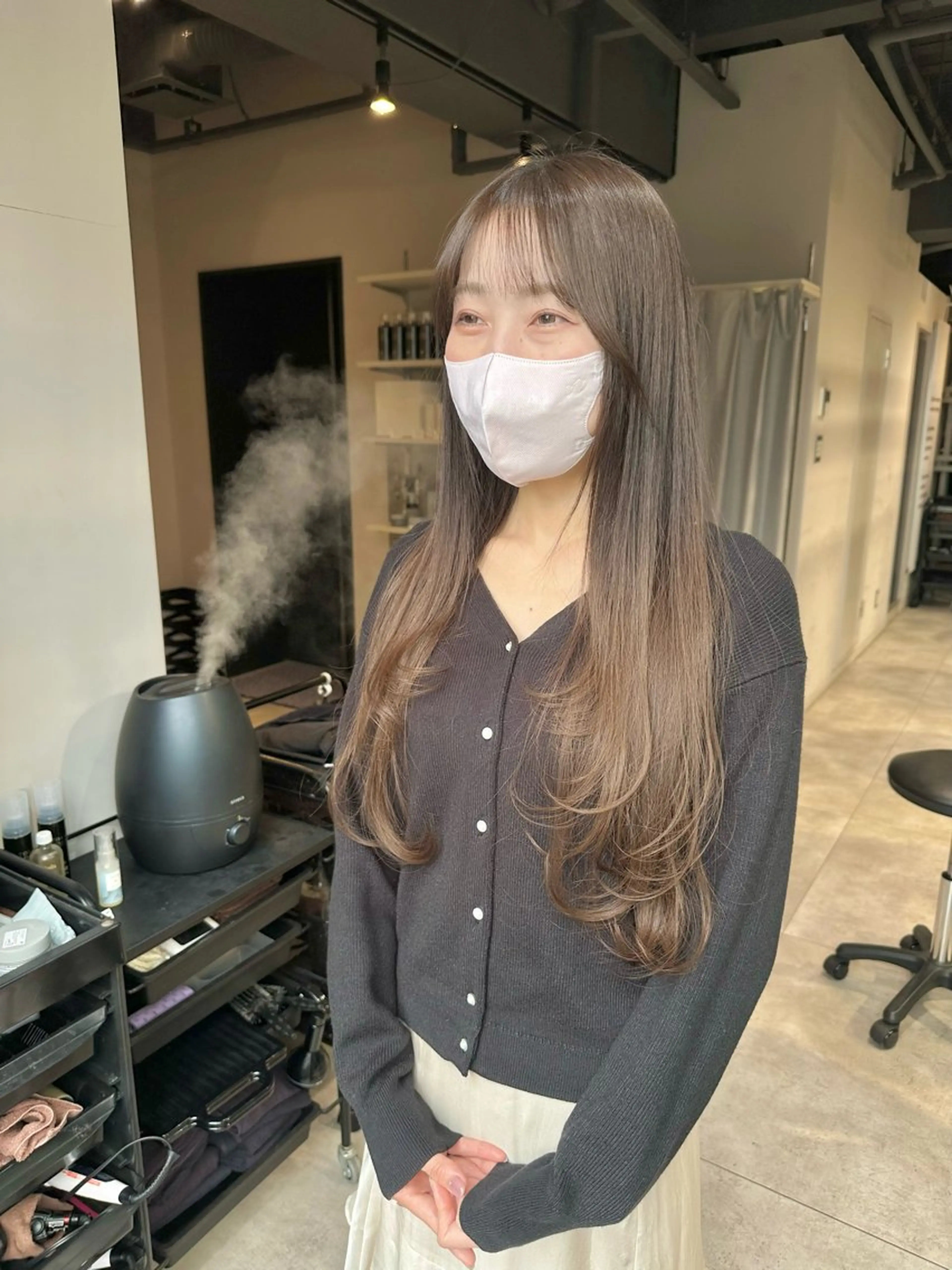 ロング ロングレイヤー 髪質改善 レイヤーカット ロング カット KURO/韓国ヘア /レイヤーカットのヘアスタイル