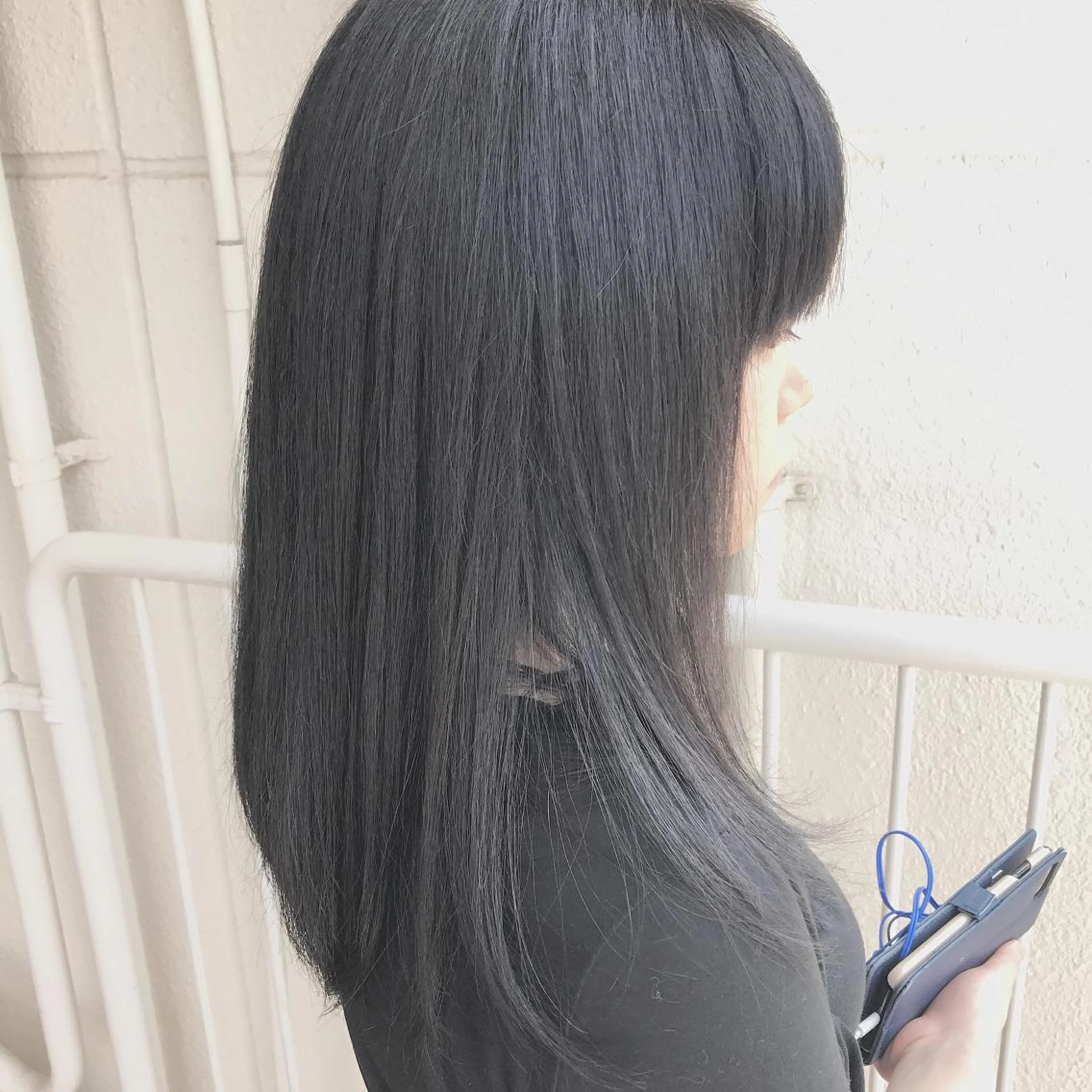 ロング カラー ブリーチ ブルーカラー ブルージュ ブリーチなしカラー 髪質改善満足度NO1 山下のヘアスタイル