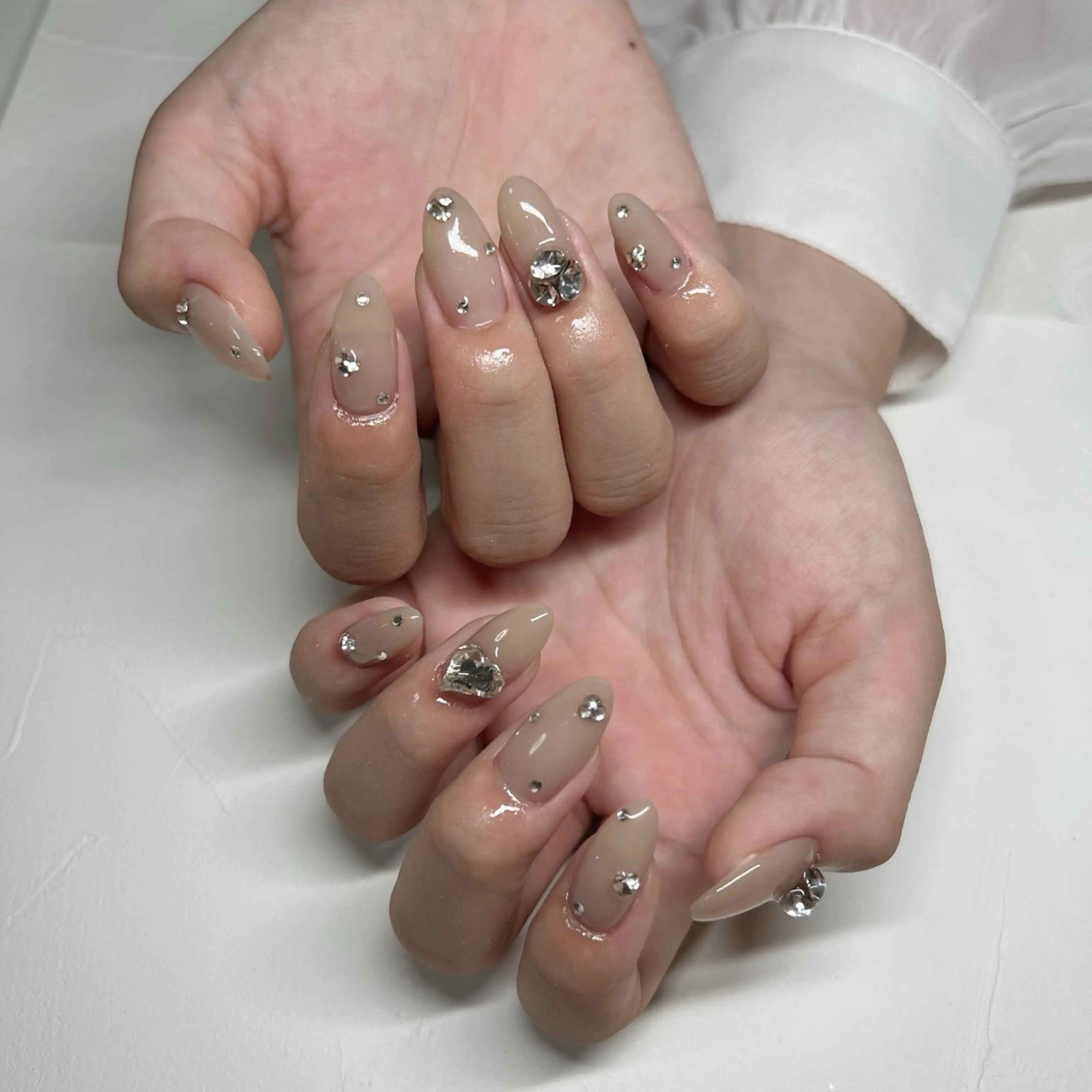 ネイル ブラウン ハンドネイル 川端 京香のネイルデザイン