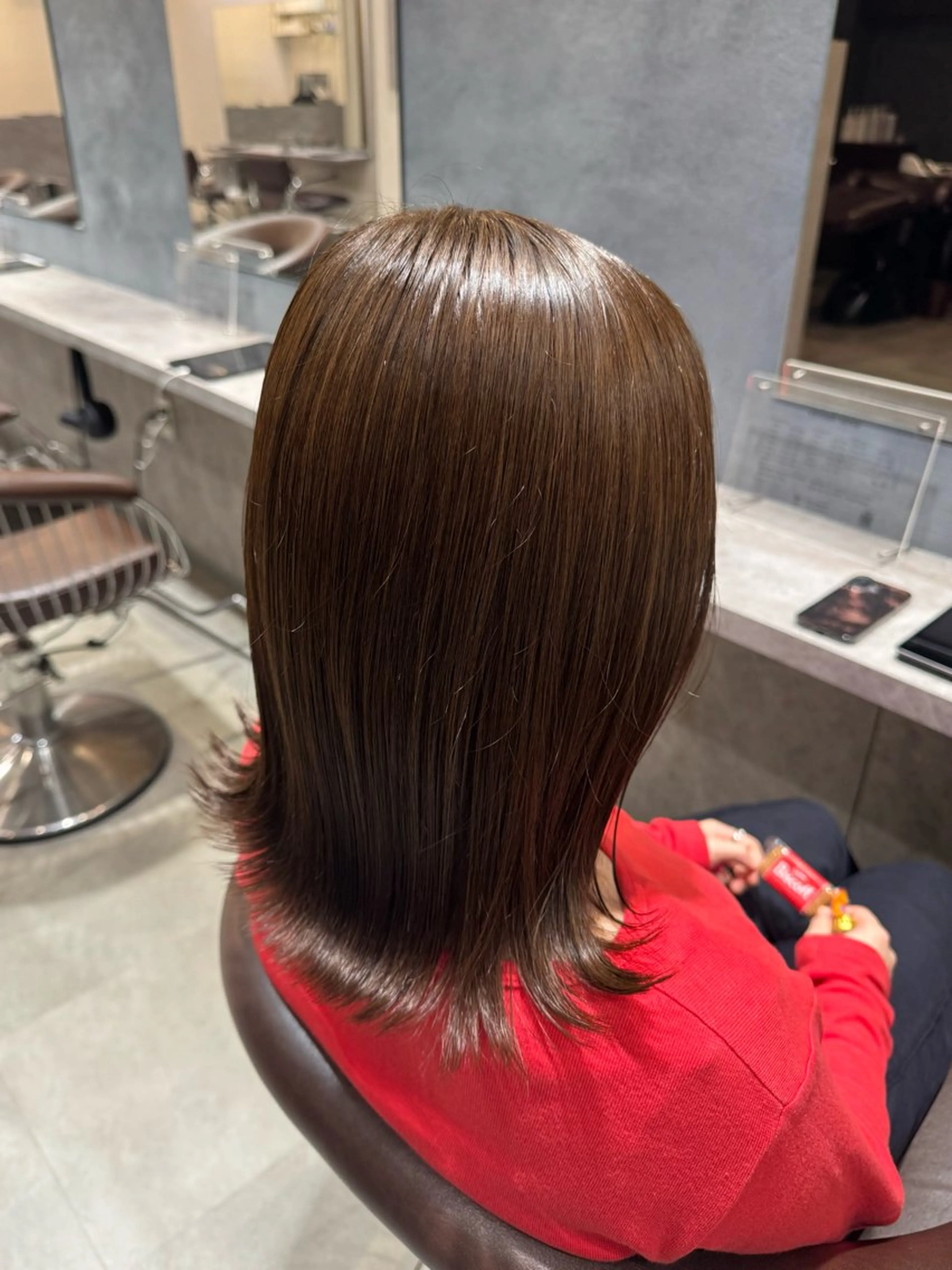 セミロング カラー 清水 菜々子のヘアスタイル