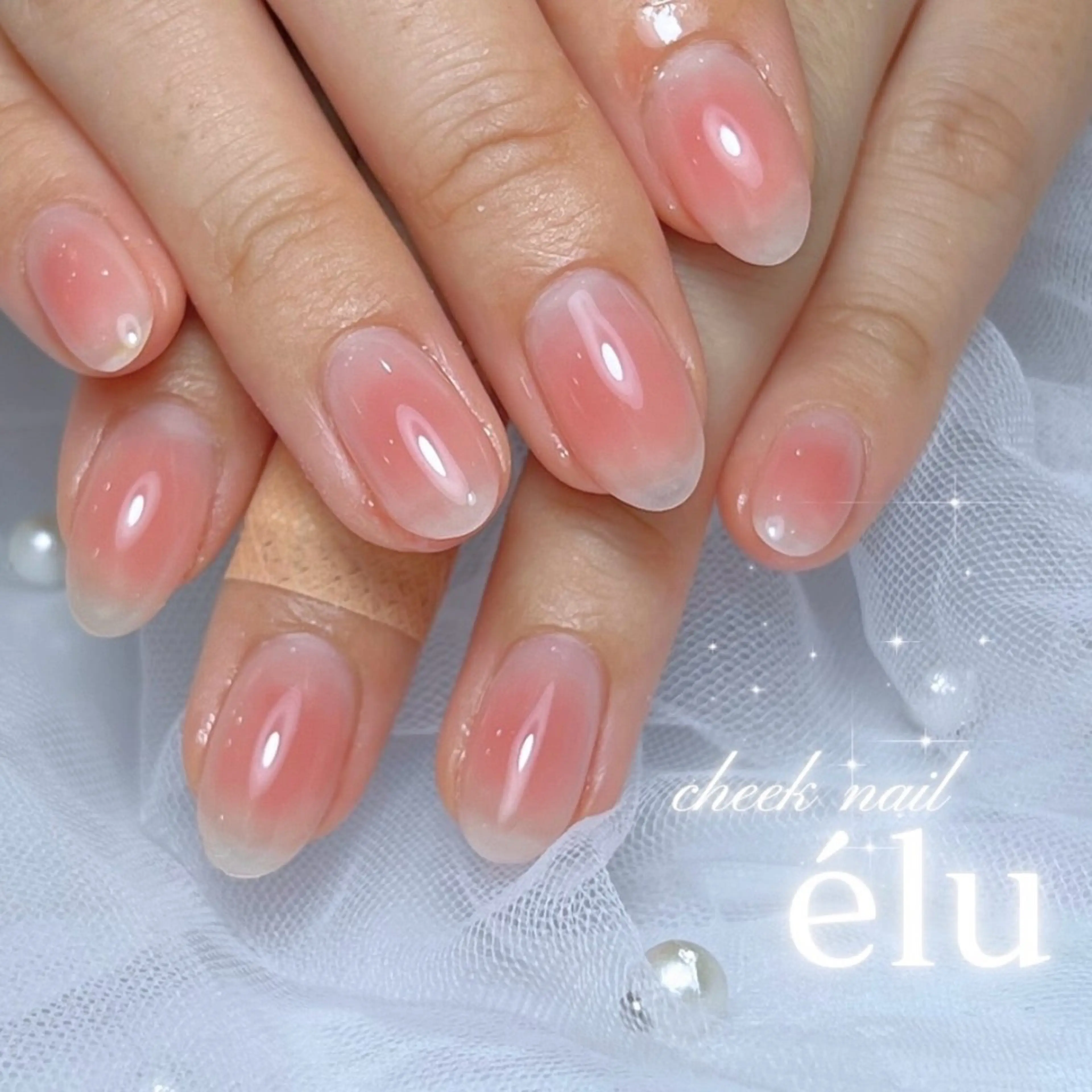 ネイル チークネイル クリアネイル 濱田 エルバイノリコのネイルデザイン