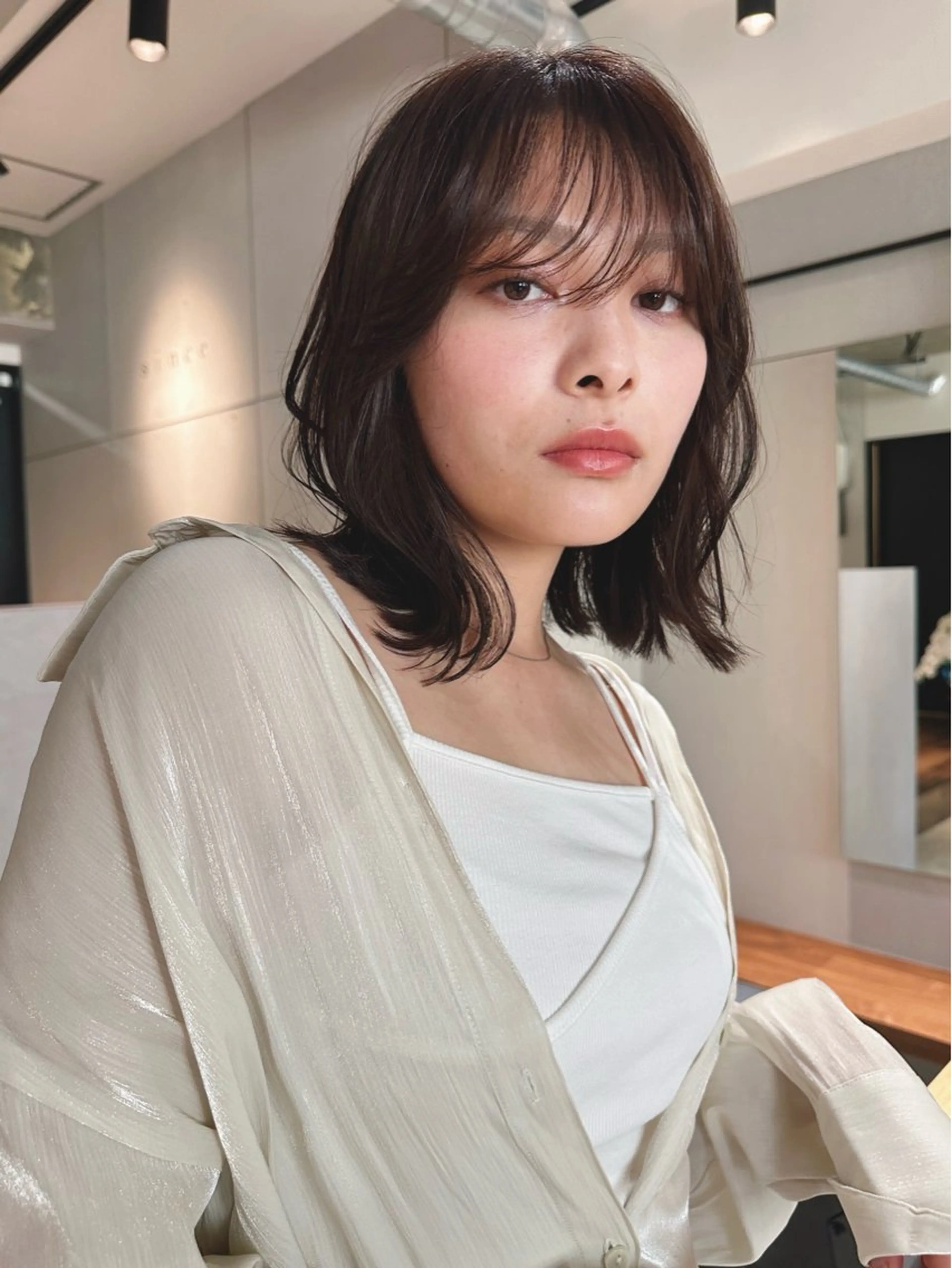 ショート カラー パーマ 🫧小顔×似合わせ× 透明感カラー🫧のヘアスタイル